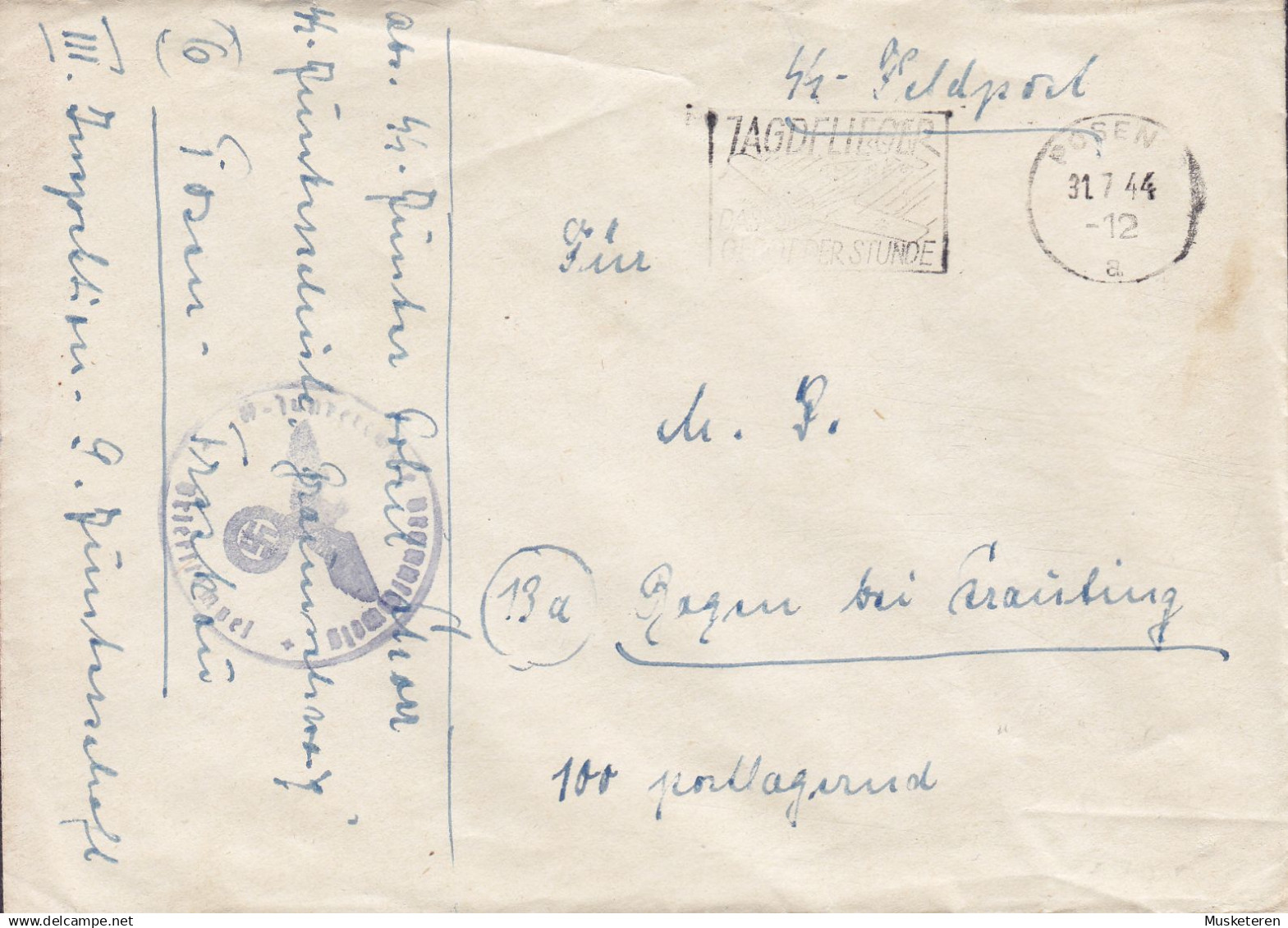 Feldpost 2e Guerre Mondiale Deutsches Reich SS Junkerschule