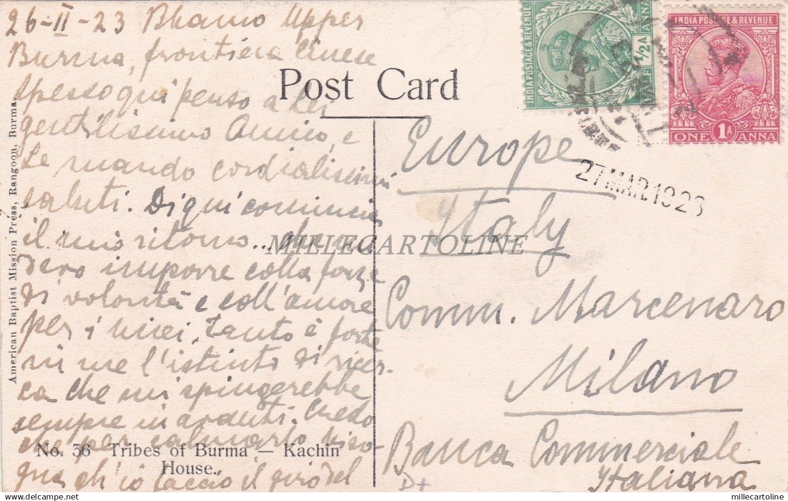 BURMA / MYANMAR - Kachin House 1923 - Monde