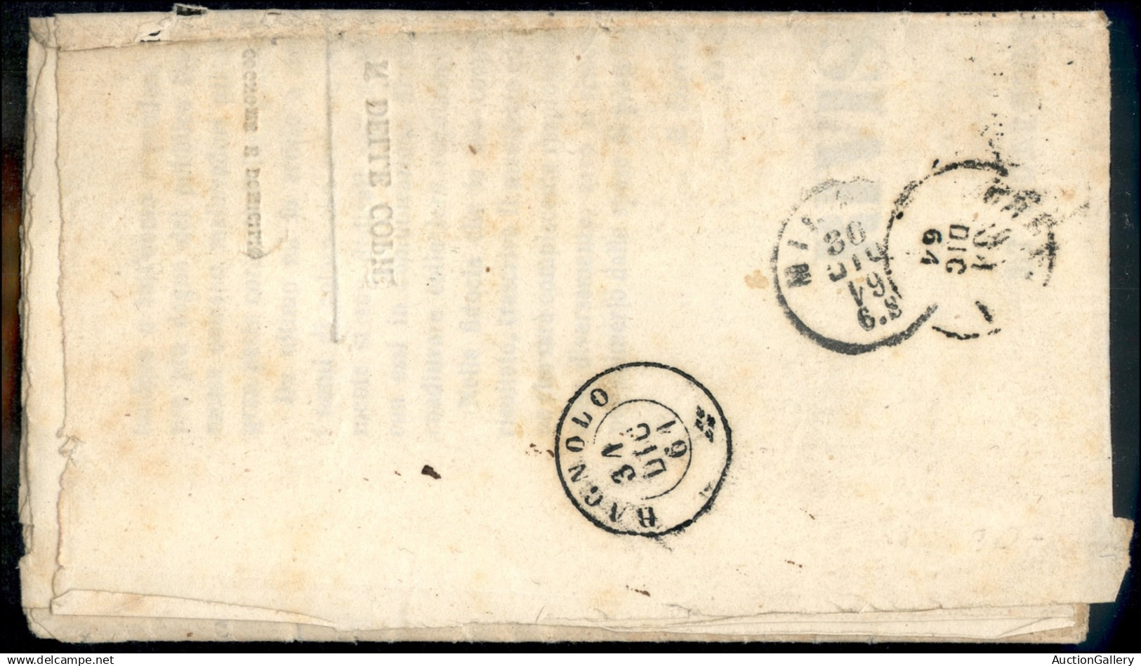 Mezzo Tornese Verde Smeraldo (17d) Isolato Su Circolare Da Napoli A Brescia Del 28.12.61 - Appena Corto In Basso - Oliva - Other & Unclassified