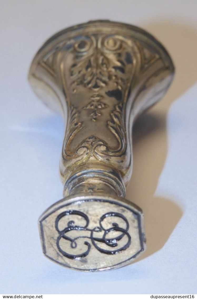-JOLI ANCIEN SCEAU ARGENT Poinçon Minerve MONOGRAMME GL Collection écriture   E - Cachets
