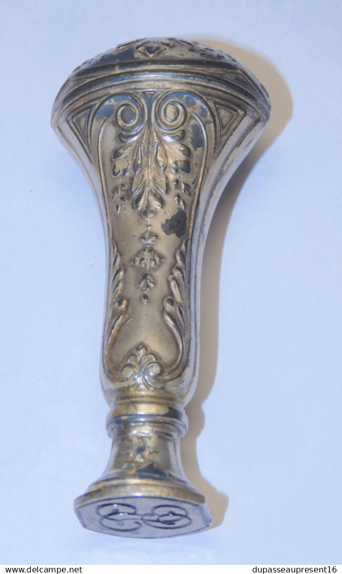 -JOLI ANCIEN SCEAU ARGENT Poinçon Minerve MONOGRAMME GL collection écriture   E