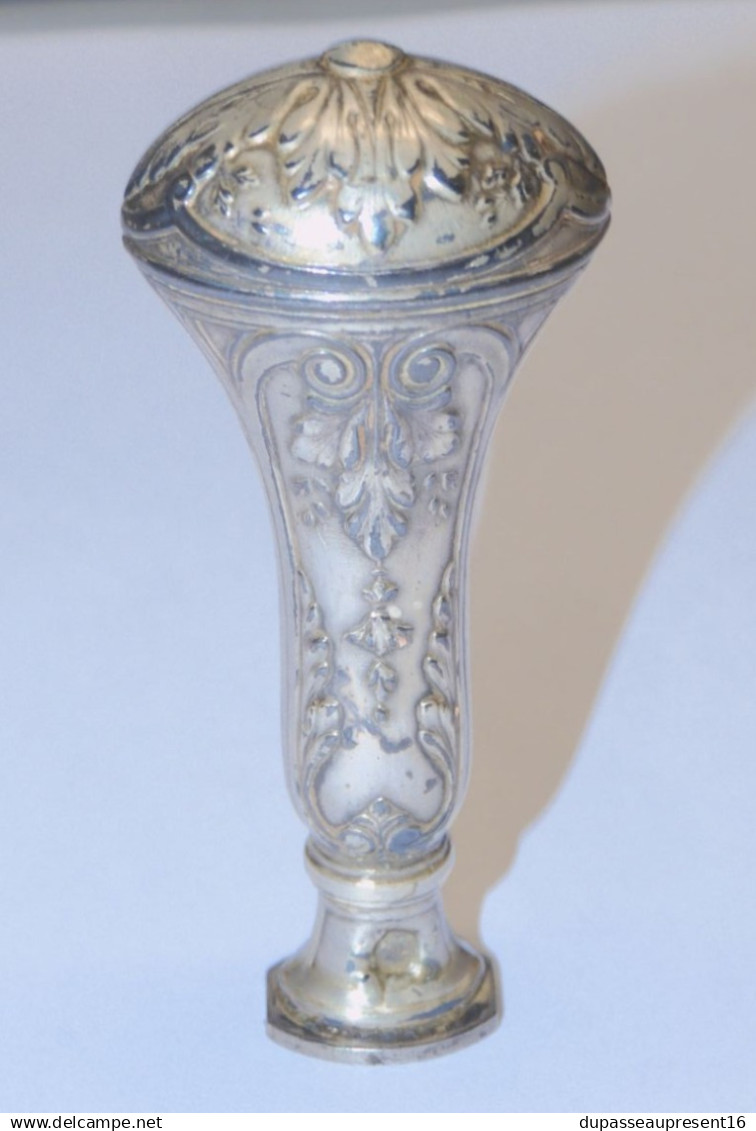 -JOLI ANCIEN SCEAU ARGENT Poinçon Minerve MONOGRAMME GL collection écriture   E