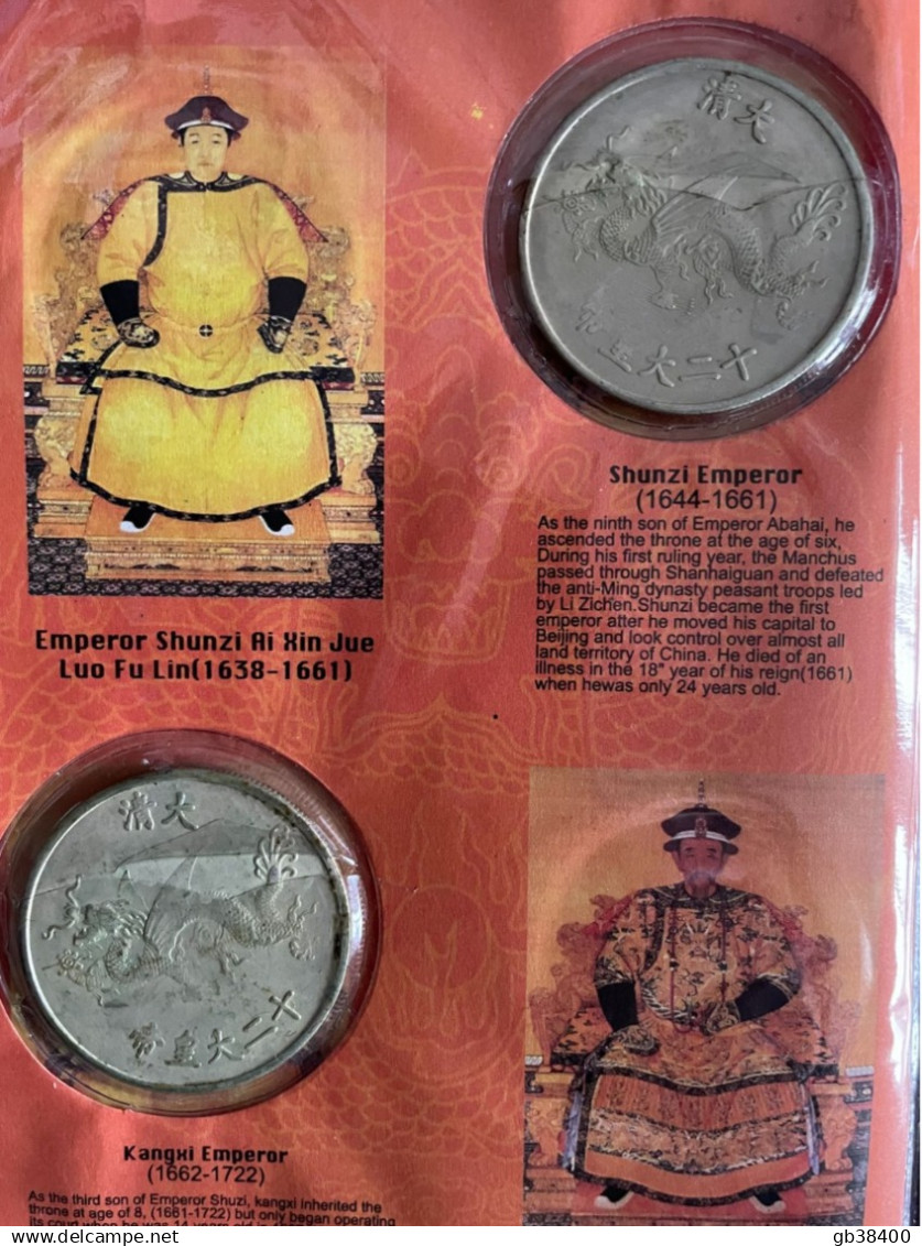 MEDAILLE EMPEREUR LOT DE 2 MEDAILLES SHUNZI ET KANGXI 1638 A 1661 /1662 A 1722 - Royal / Of Nobility