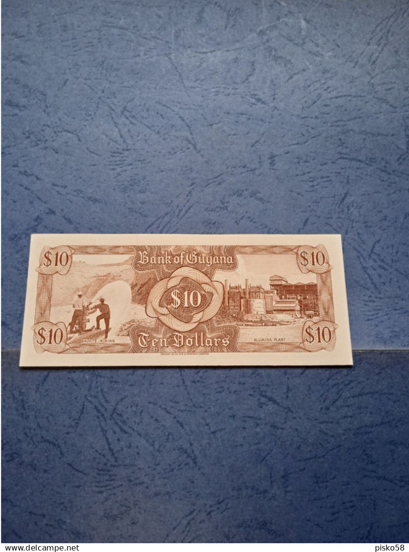 GUYANA-P23f 10D 1966-1992 UNC - Guyana