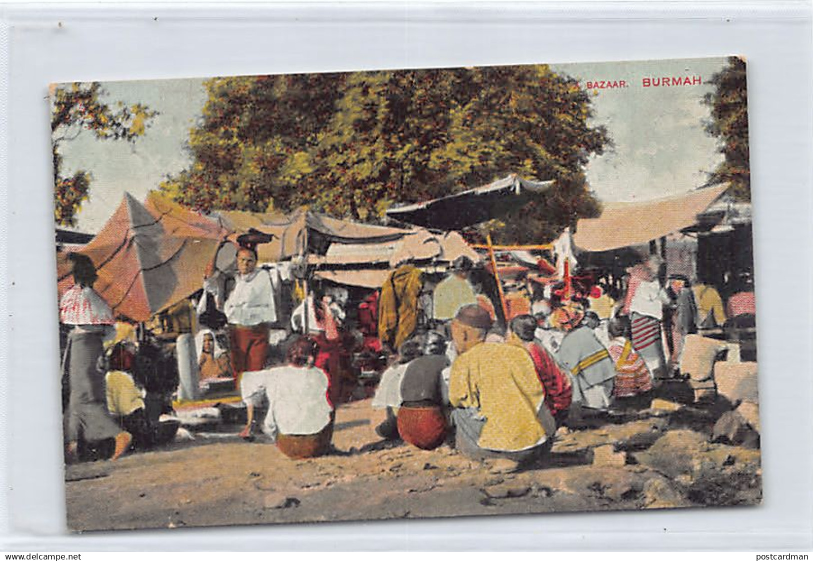 MYANMAR Burma - A Bazaar - Publ. Unknown  - Myanmar (Burma)