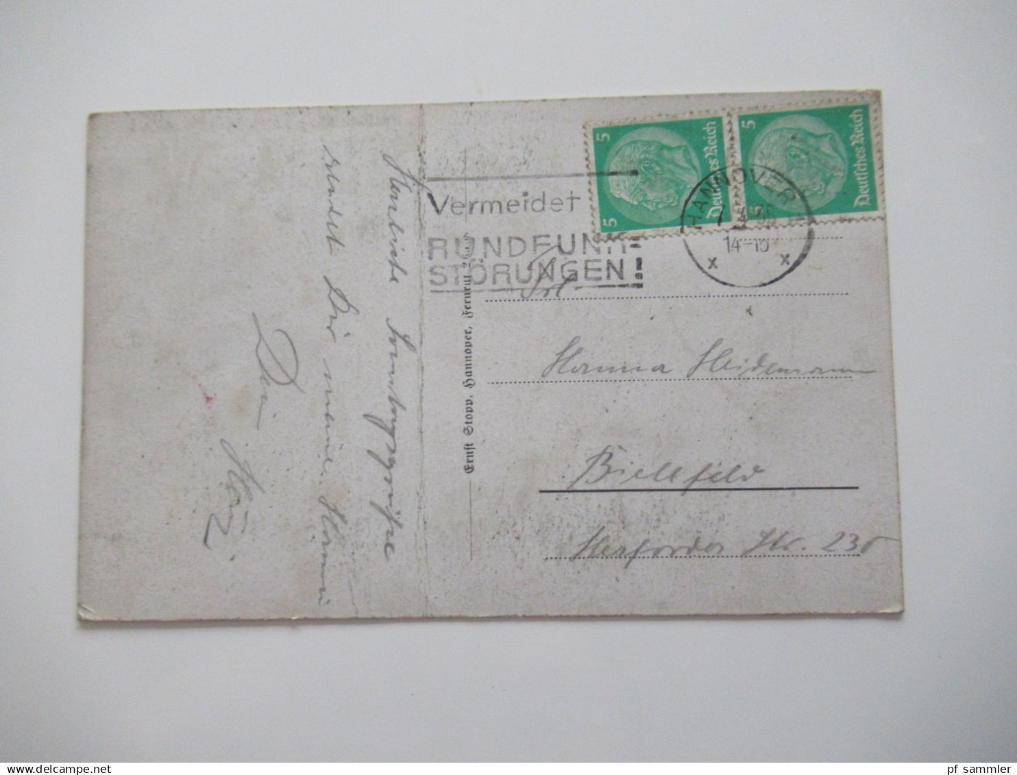 kleiner AK Posten Niedersachsen Hannover mit verschiedenen Motiven oder Hannover Stempel / 3. Reich 1930er Jahre