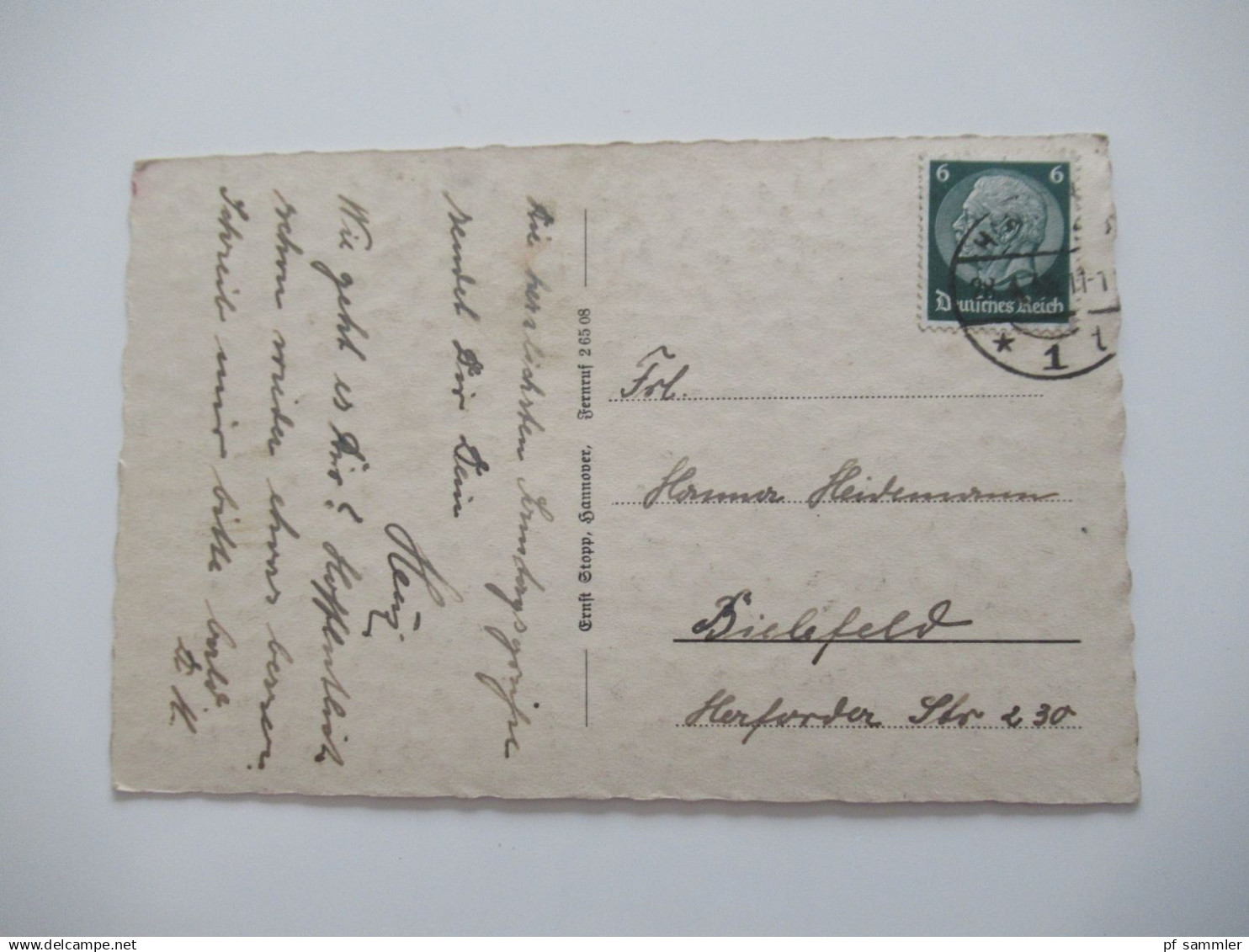 kleiner AK Posten Niedersachsen Hannover mit verschiedenen Motiven oder Hannover Stempel / 3. Reich 1930er Jahre