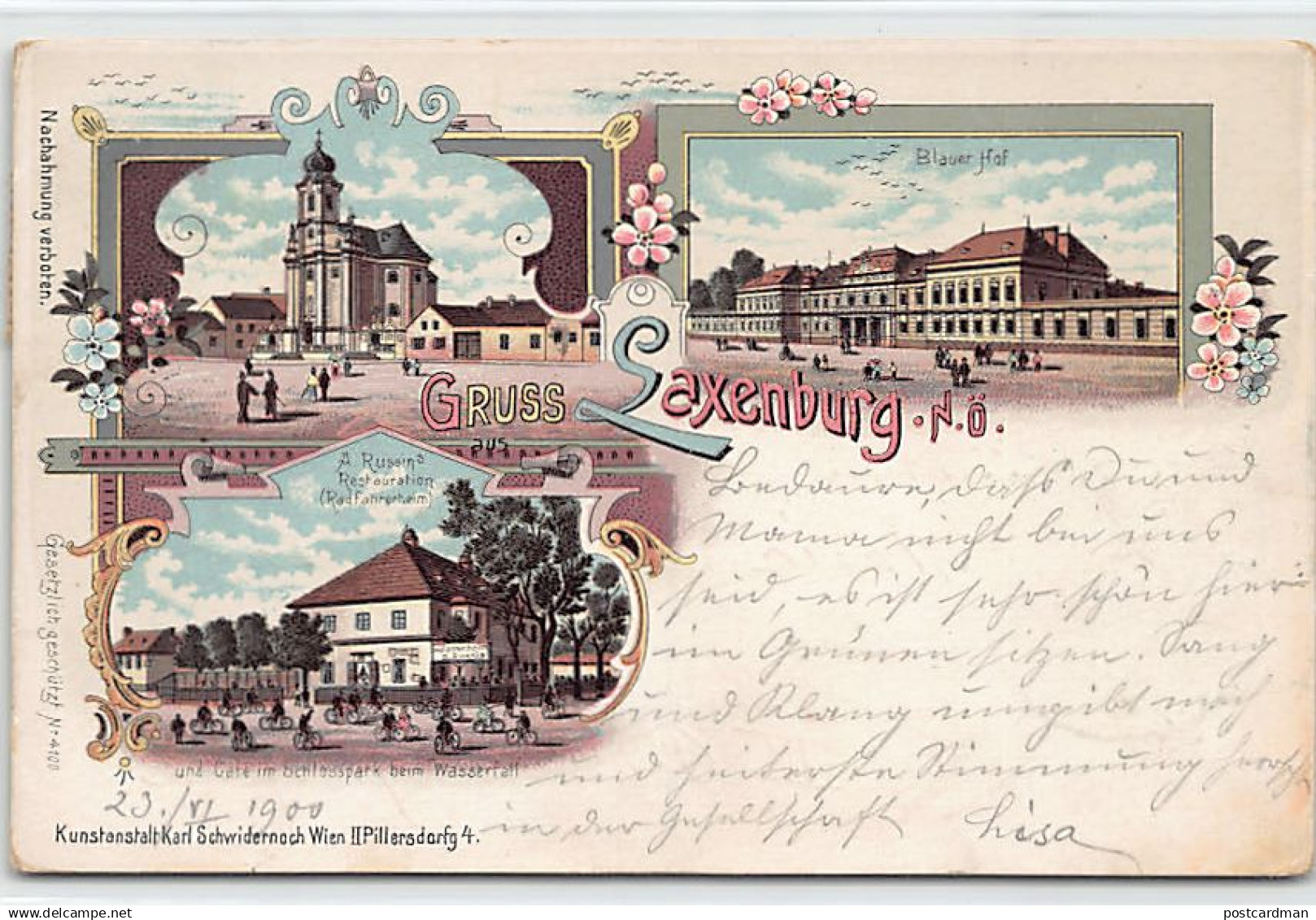 Österreich - LAXENBURG (NÖ) Litho - Jahr 1900 - Laxenburg