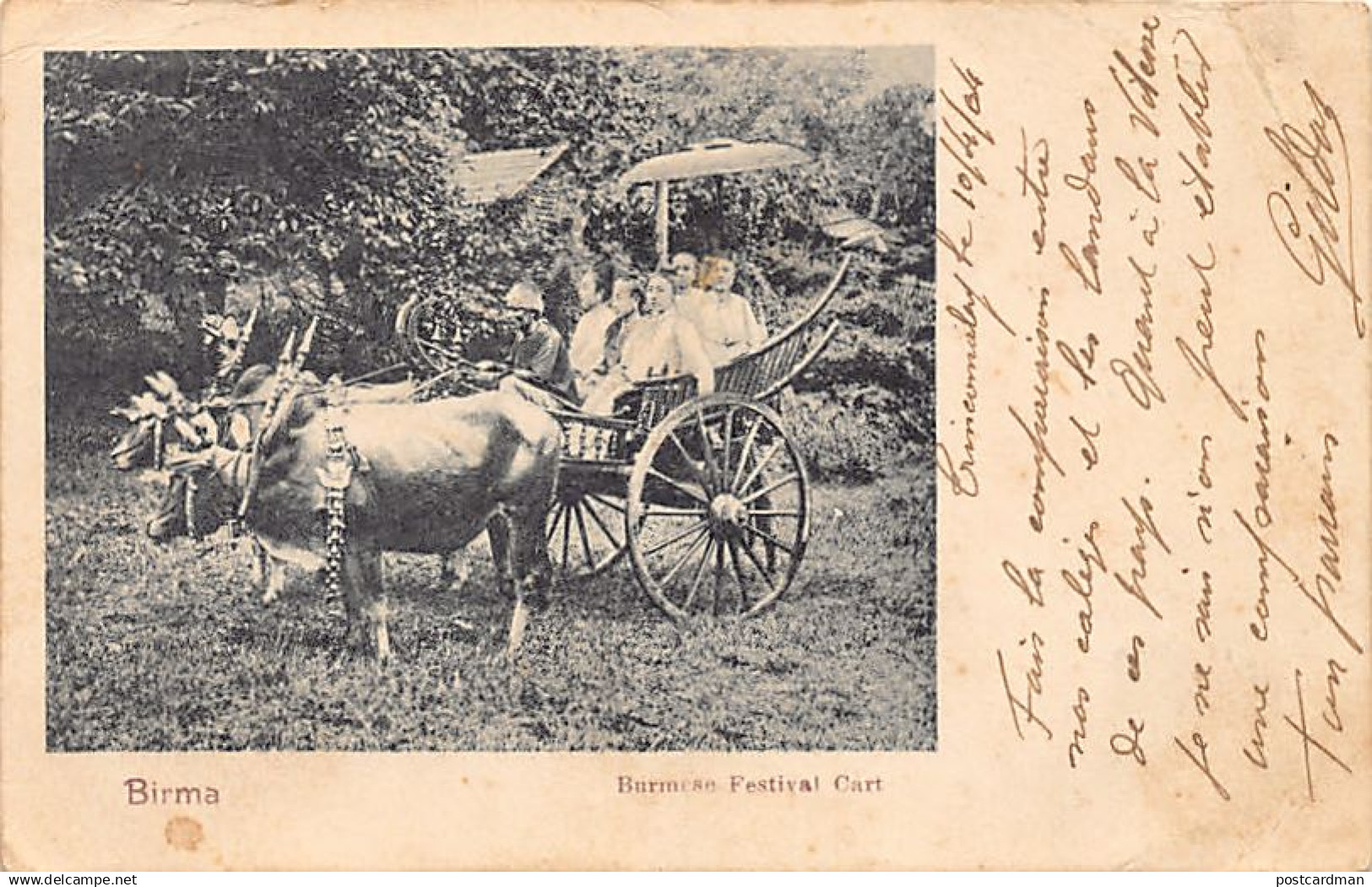 MYANMAR Burma - Burmese Festival Cart - Publ. Underwood & Underwood  - Myanmar (Burma)