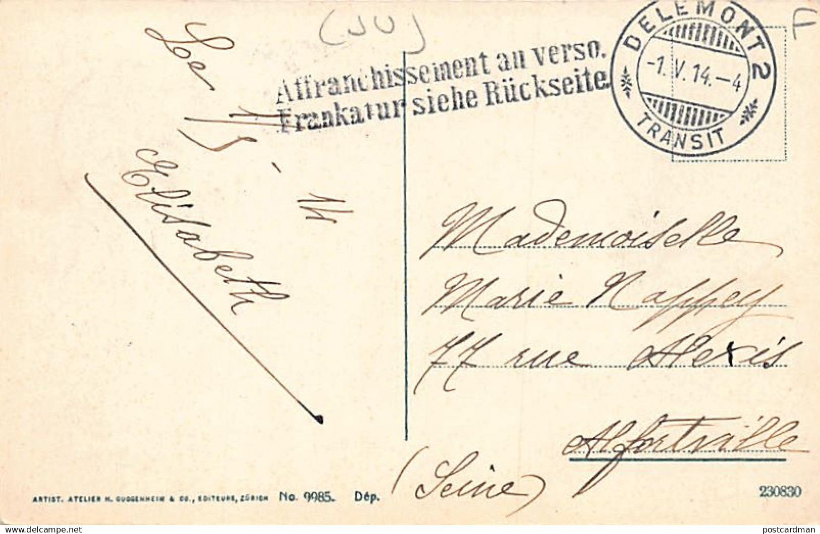 DELÉMONT (JU) L'ancien Delémont - Ed. H. Guggenheim 9985 - Delémont