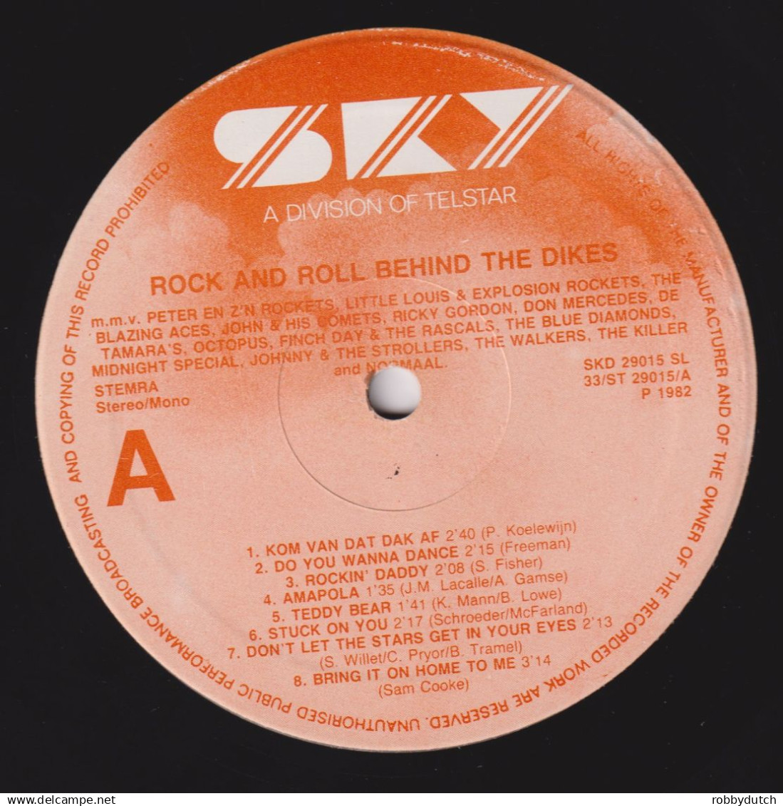 * 2LP *  ROCK AND ROLL BEHIND THE DIKES - VARIOUS (Holland 1982) - Compilations