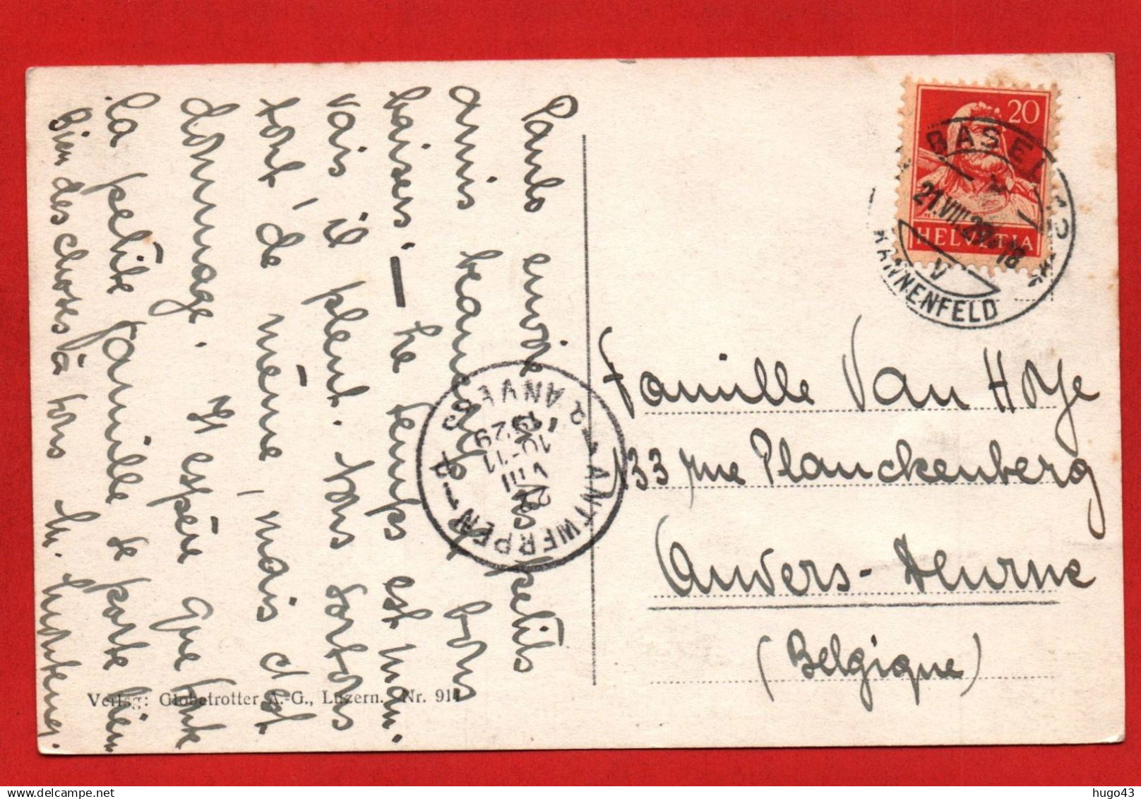 (RECTO / VERSO) MELCHTAL EN 1929 - VUE GENERALE - BEAU TIMBRE ET BEAU CACHET - CPA - Kerns