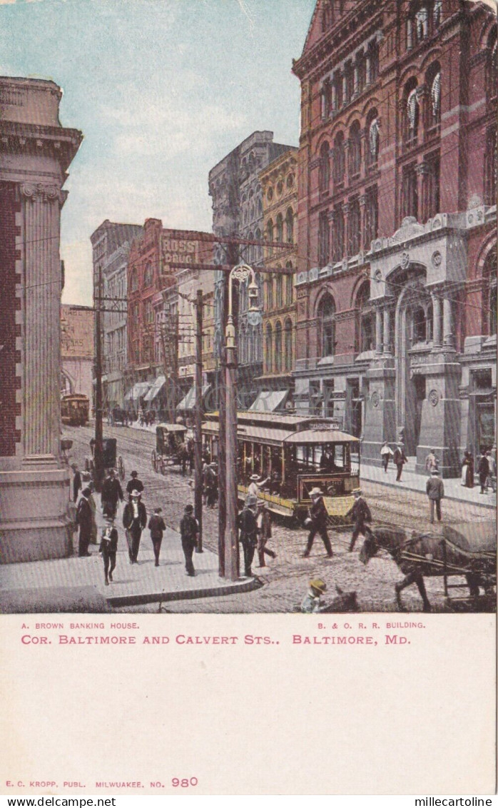 MARYLAND - Cor. Baltimore And Calvert Street, Baltimore - Autres & Non Classés
