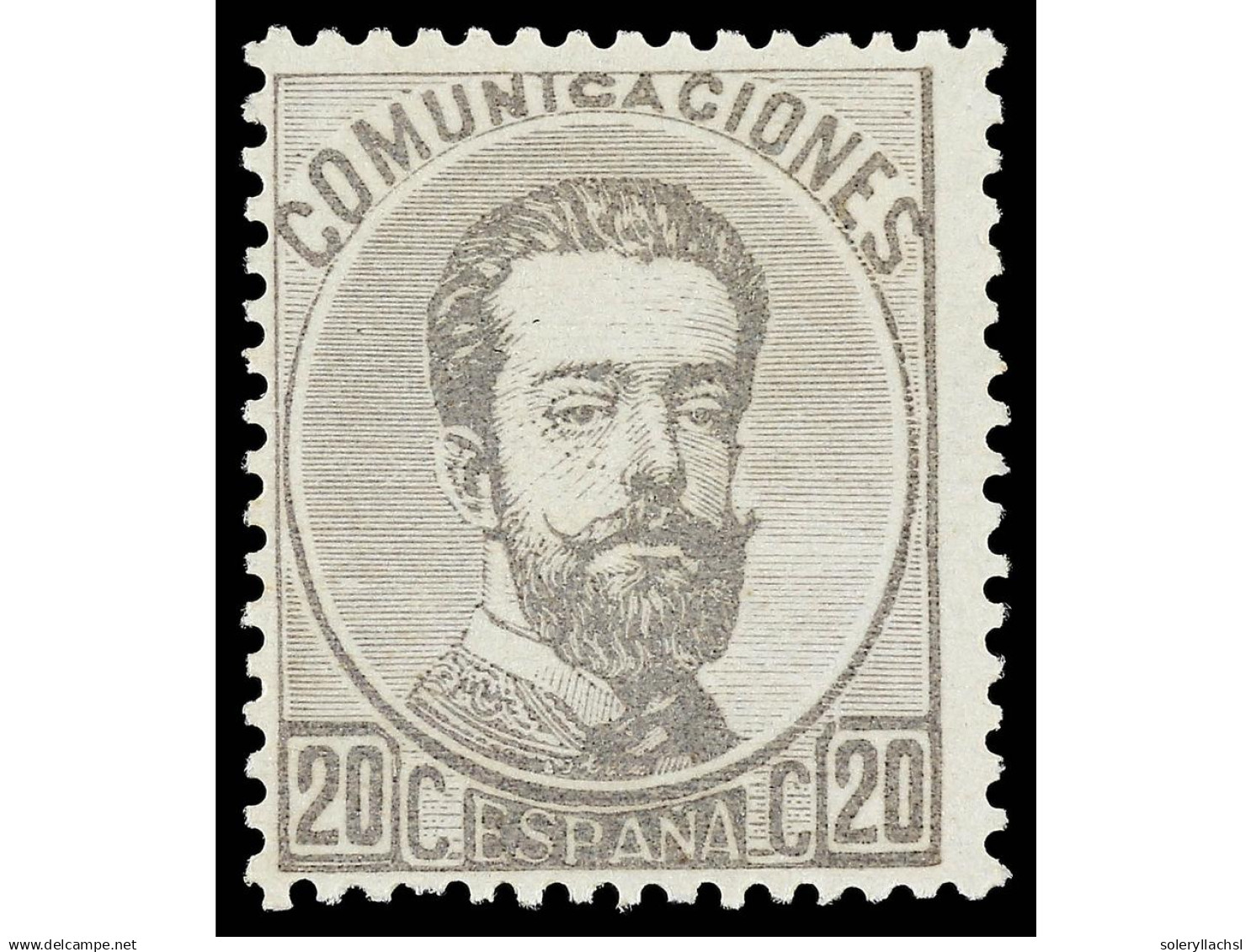 * ESPAÑA. 20 Cts. Gris. Excelente Color. Bonito Ejemplar. Cert. GRAUS. Ed.123. - Other & Unclassified
