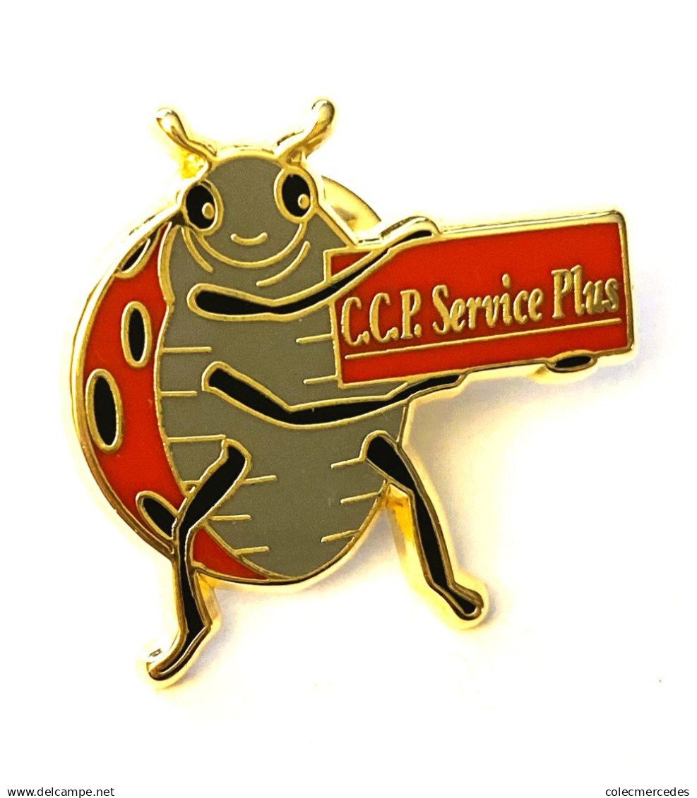 PINS LA POSTE CCP SERVICE PLUS LA COCCINELLE / STARPINS /   MERCE24/1 - Correo