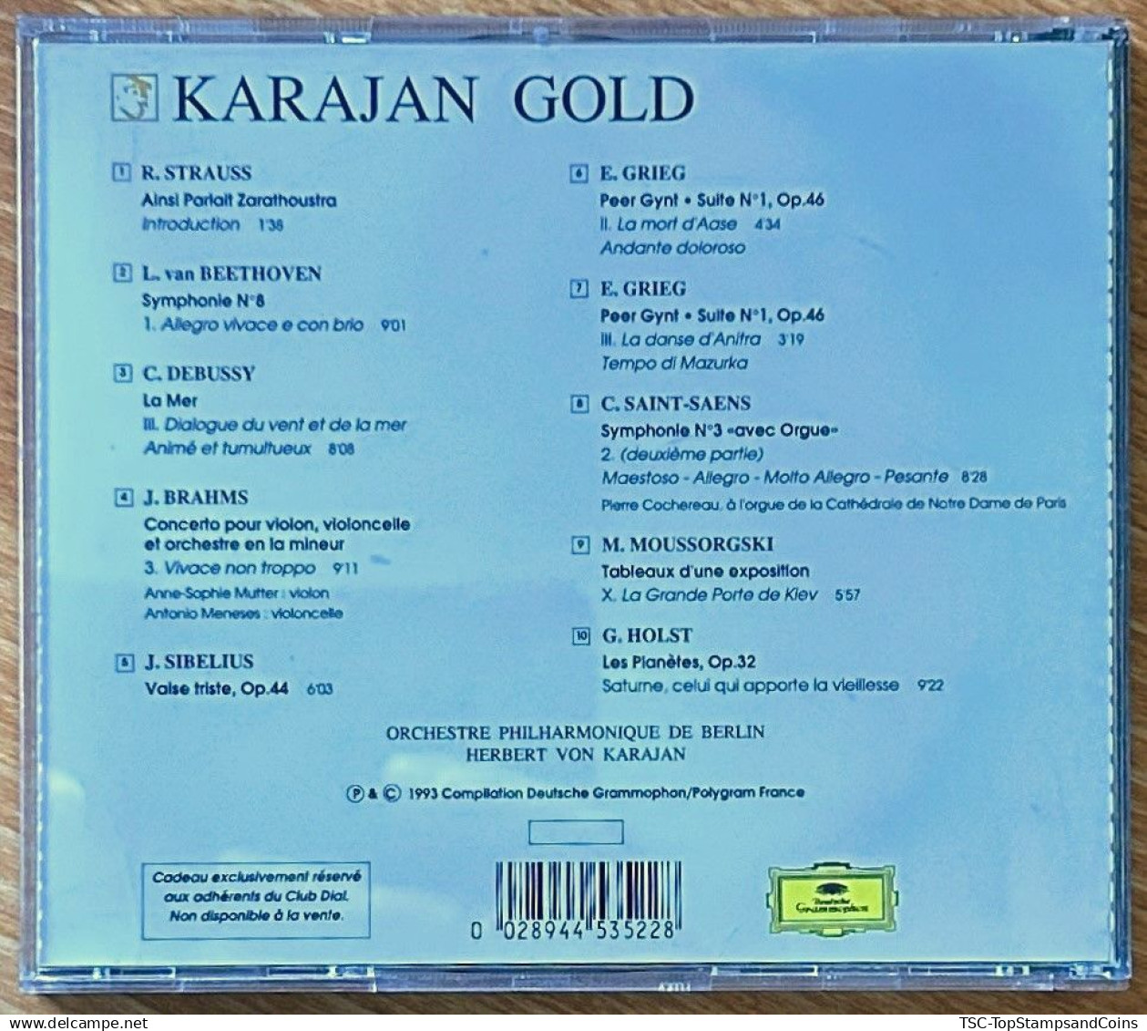 CDCLA001 - Karajan Gold - Berlin Philharmonic Orchestra - 1993 - CD - Classical