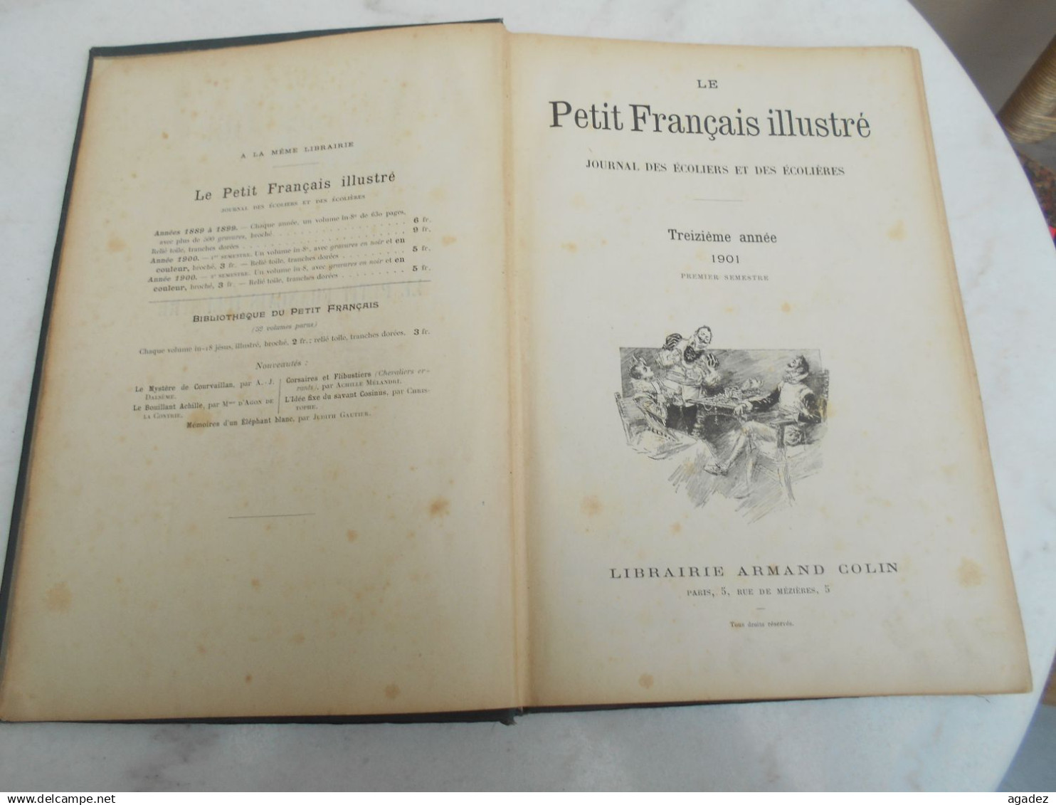 livre ancien Le petit français illustré  Journal des ecoliers et des ecolières 1901 Librairie Armand Colin Paris