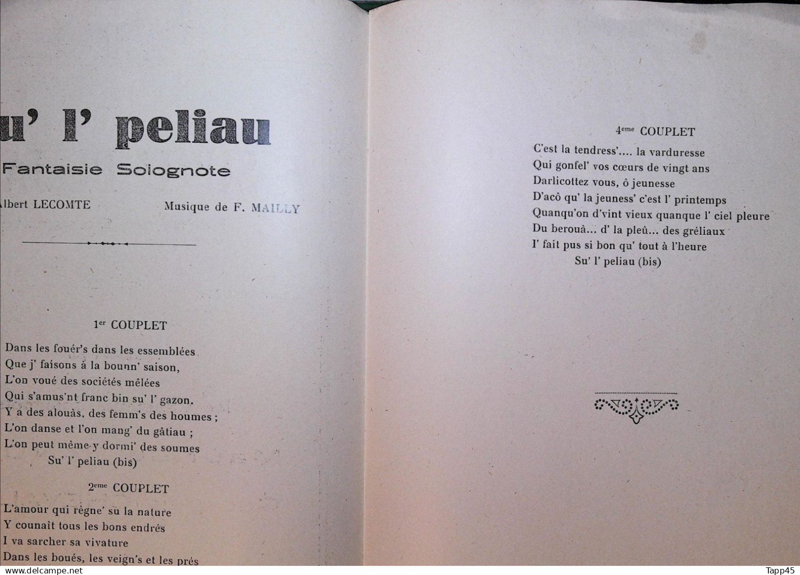 Sandré Maurice   > S > Partition > Chansons Des Rues* > Ordre Alpha. > Chanteurs Et  Titres >   Réf: 28/1/25 - Vocals