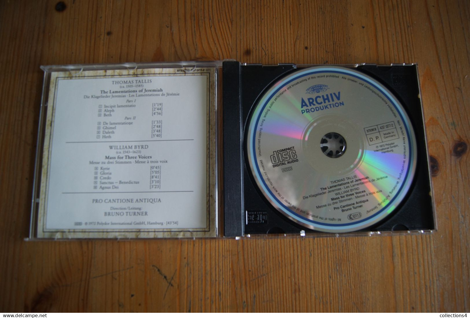 THOMAS TALLIS THE LAMENTATIONS OF JEREMIAH  WILLIAM BYRD MASS FOR 3 VOICES  RARE CD 1992 - Classical