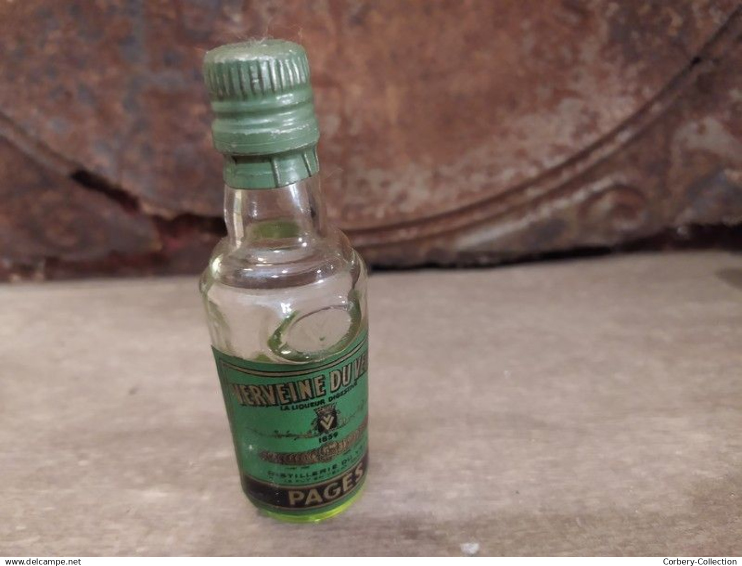 Ancienne Mignonnette Liqueur Verveine Du Velay Pagès - Miniaturflaschen