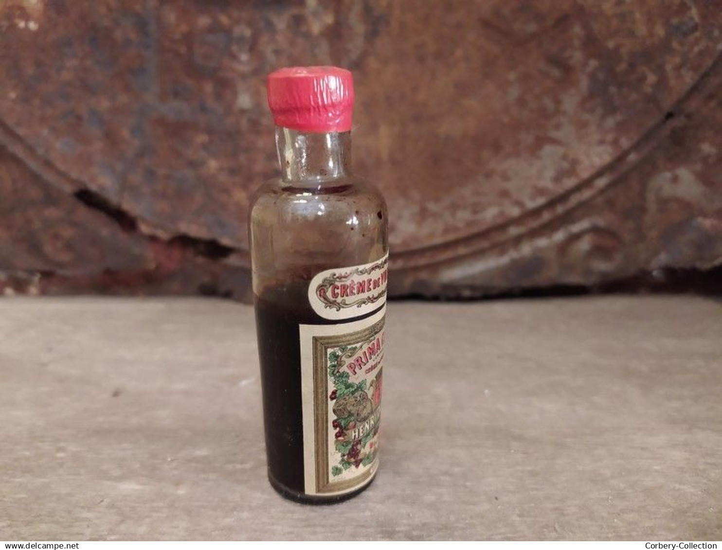 Ancienne Mignonnette Crème Prima Cassis Henri Quenot Dijon - Miniaturflaschen