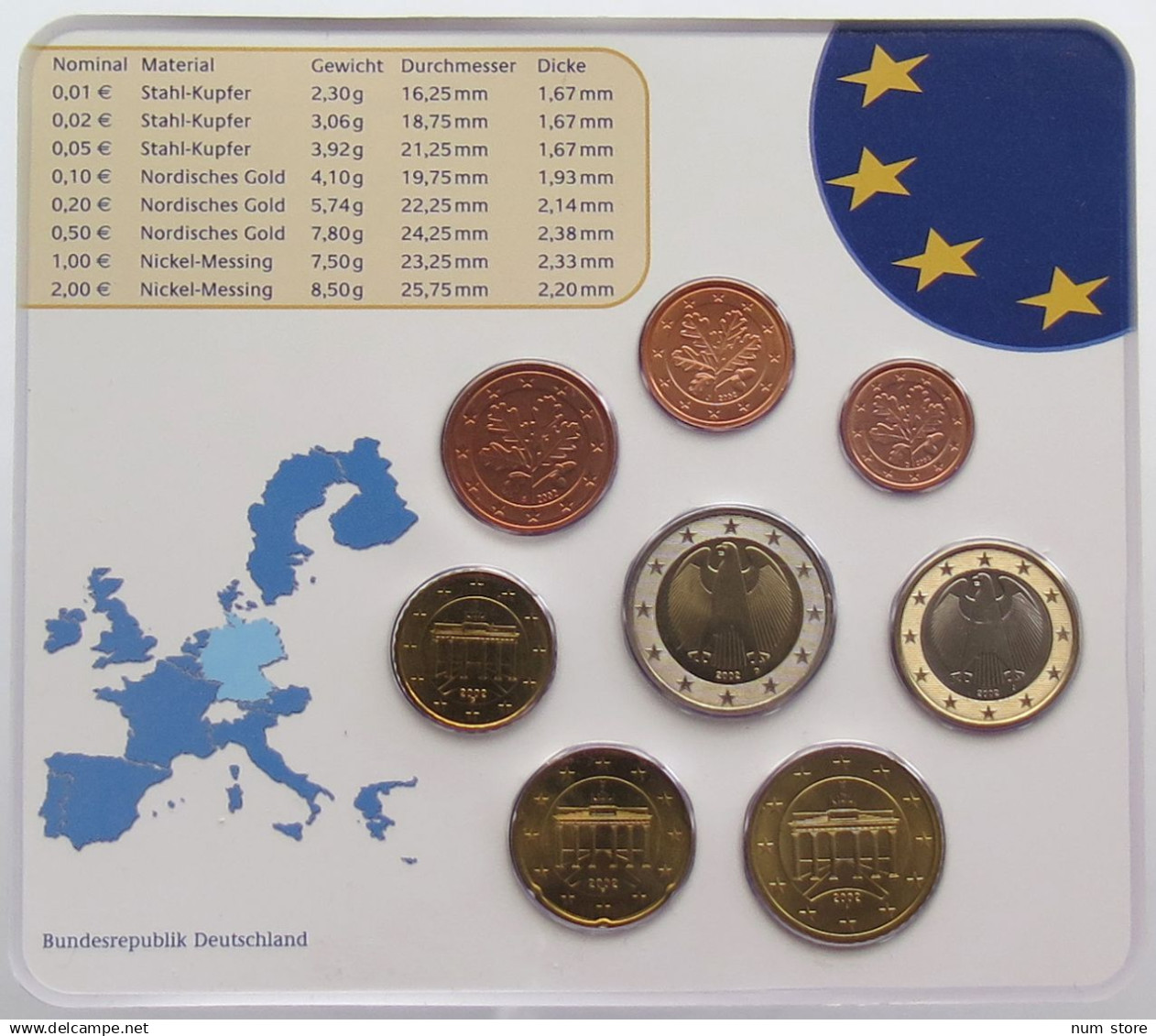 GERMANY BRD KMS EURO 2002 D #bs23 0175 - Mint Sets & Proof Sets