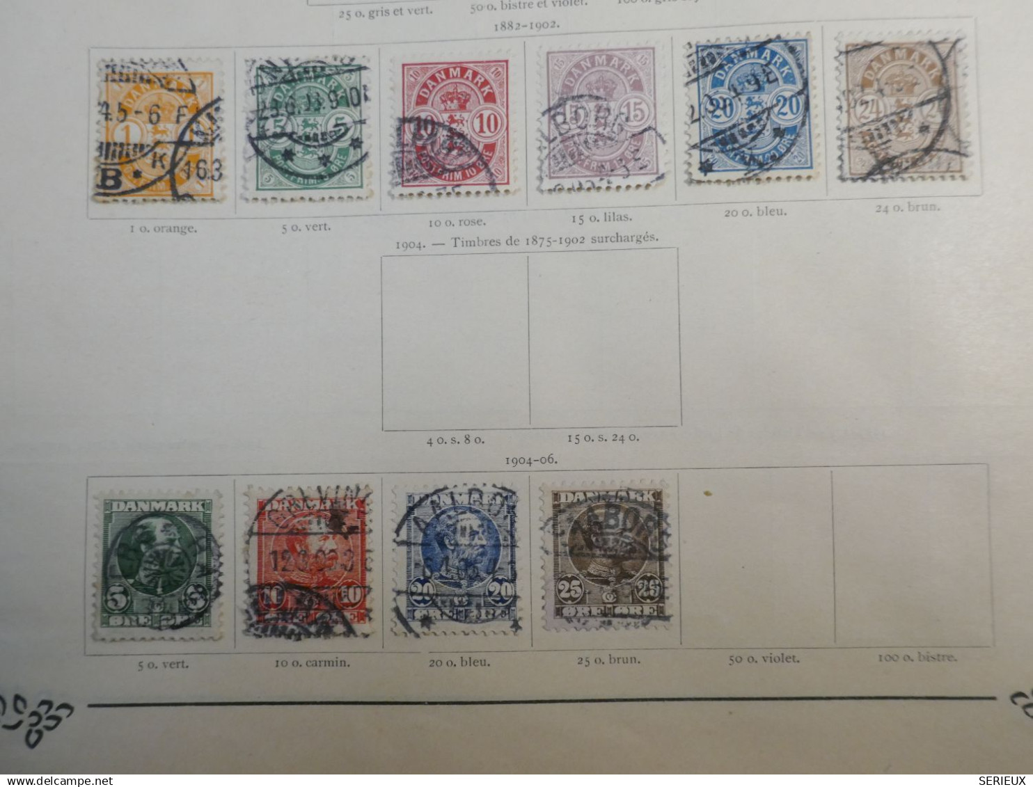 Y.T1 DANEMARK   TIMBRES SUR  PAGE  1851SUR CHARN. ET OB.+NEUFS  +AFF. INTERESSANT++ - Gebraucht