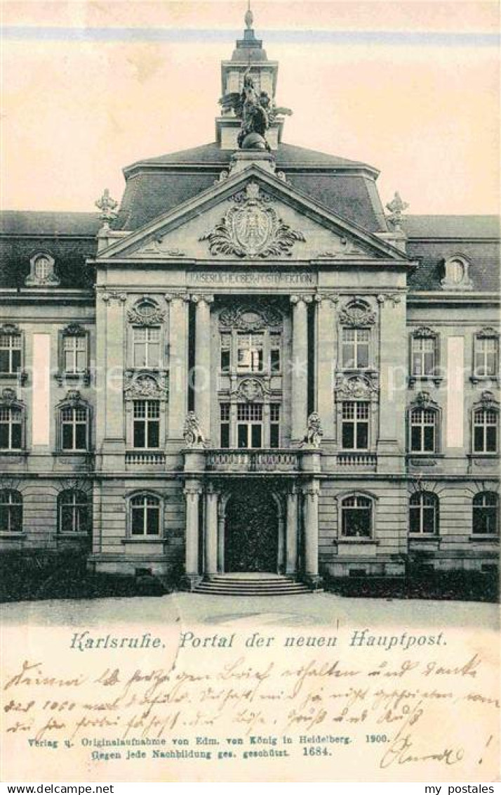 42671798 Karlsruhe Baden Portal Hauptpost Karlsruhe - Karlsruhe