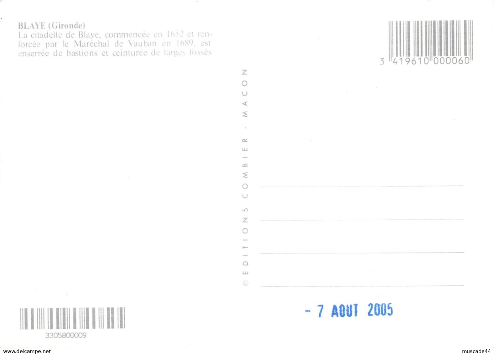 BLAYE - LA CITADELLE - Blaye