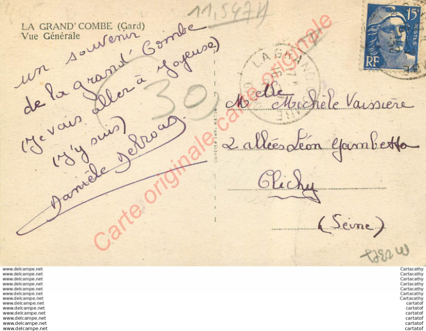 30.  LA GRAND'COMBE .  Vue Générale . - La Grand-Combe
