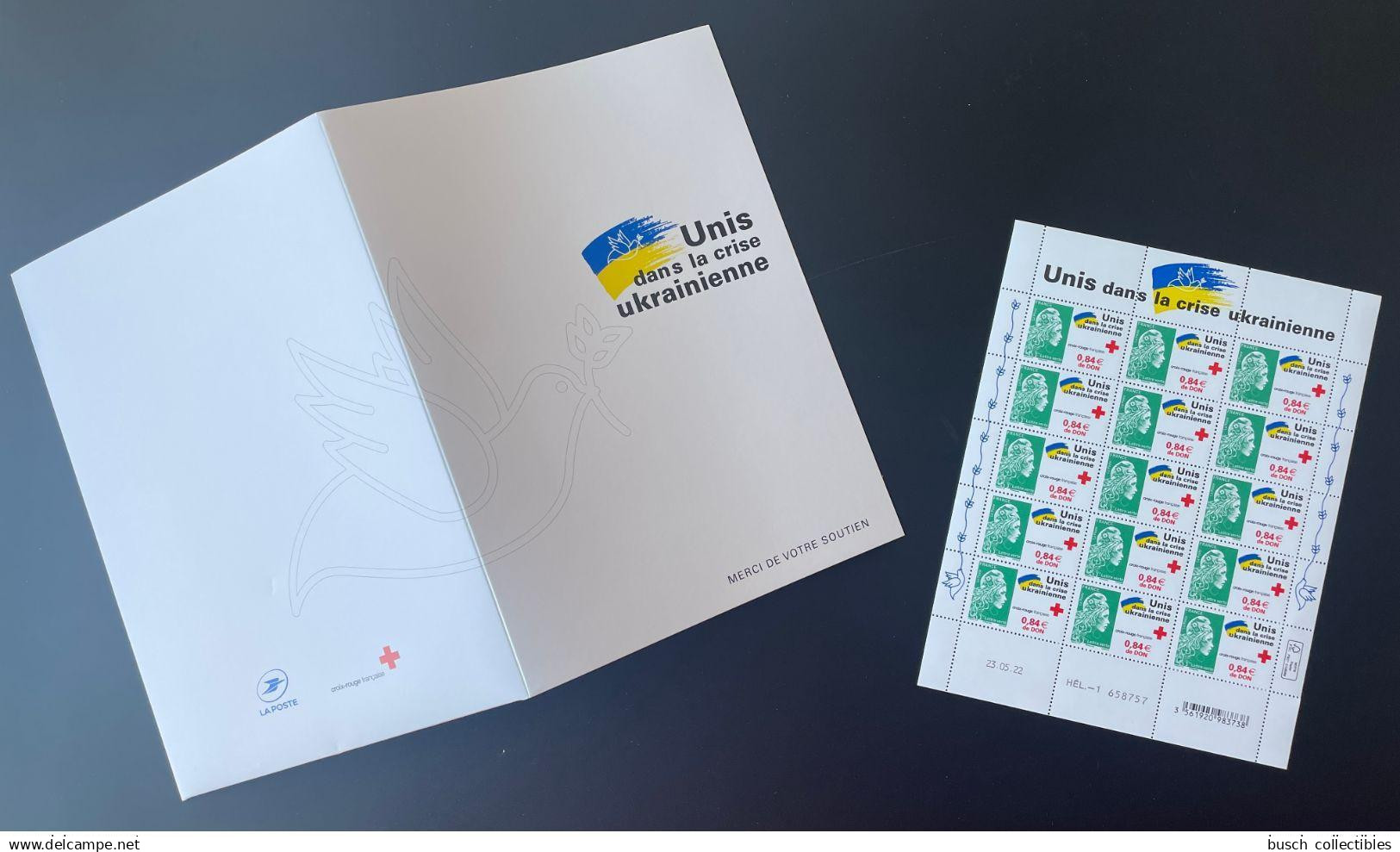 France 2022 Marianne L'Engagée Unis Dans La Crise Ukrainienne Croix Rouge Red Cross Ukraine War Avec Encart Folder RARE - 2018-2023 Marianne L'Engagée