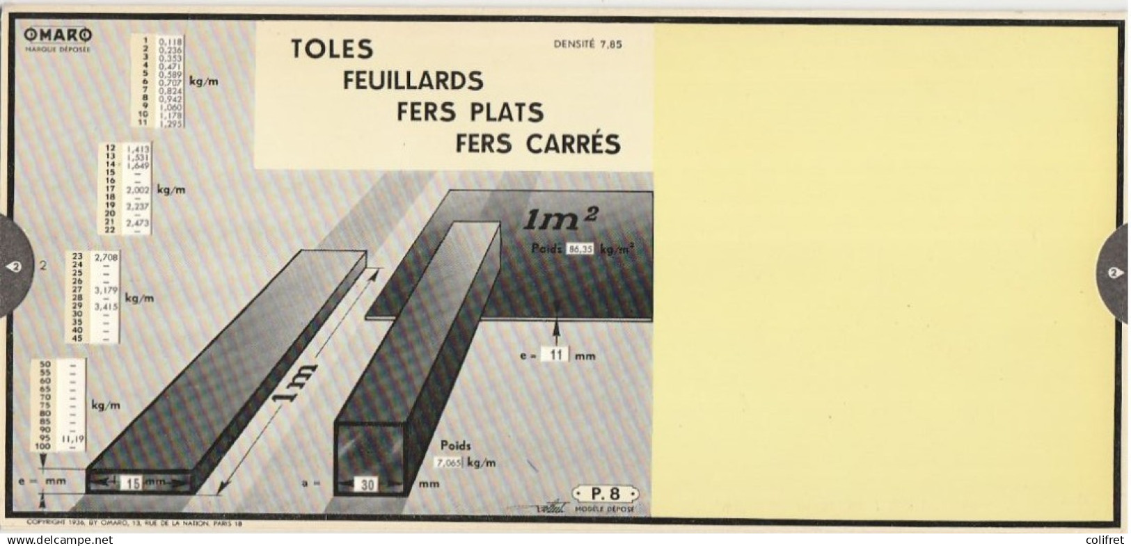 Abaques - Fers Profilés Et Laminés  -  P. 8 - Autres & Non Classés