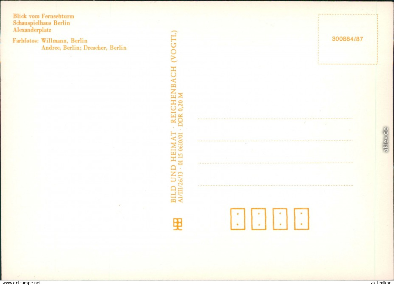 Mitte Berlin  Mitte, Konzerthaus Ansichtskarte  Alexanderplatz 1987 - Mitte