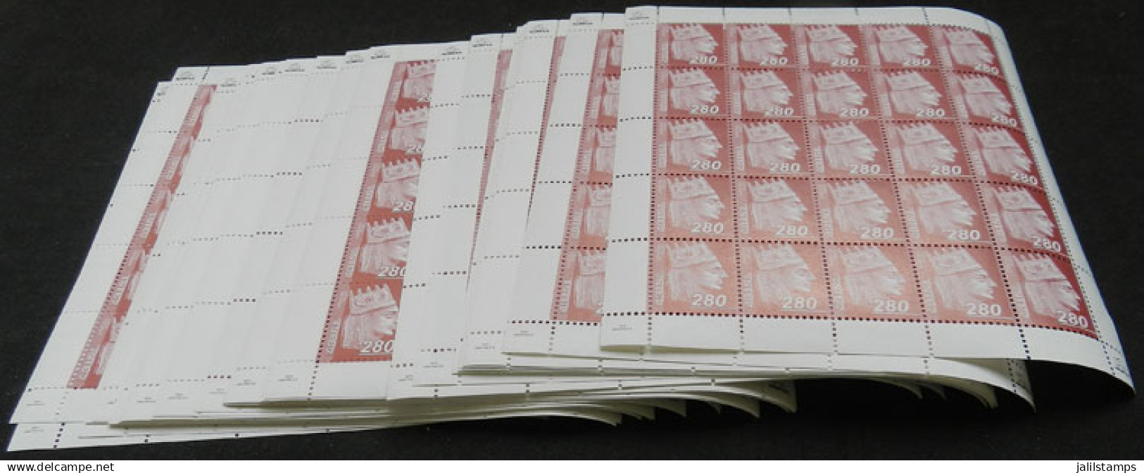ARMENIA: CHEAP POSTAGE: Sc.827, 2010 280d. King Tigran The Great, 50 Sheets Of 25 Stamps Each (in Total 1,250 Stamps), M - Arménie