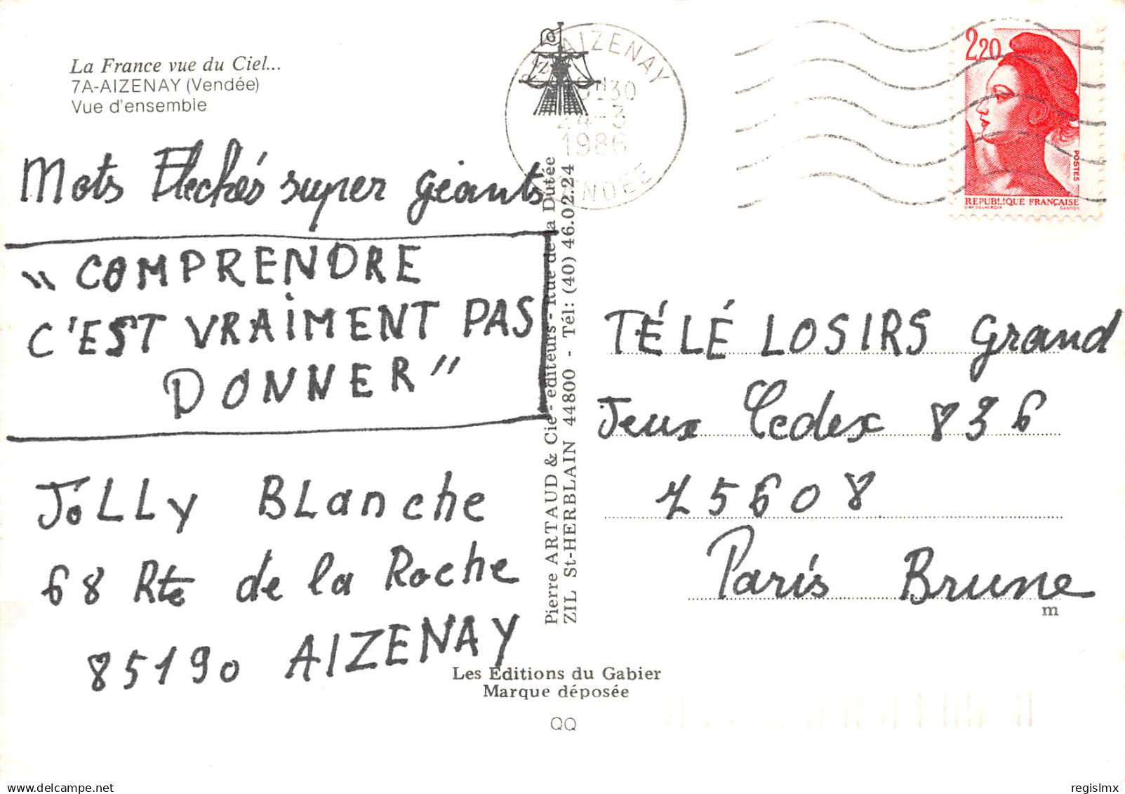 85-AIZENAY-N°T2190-A/0047 - Aizenay
