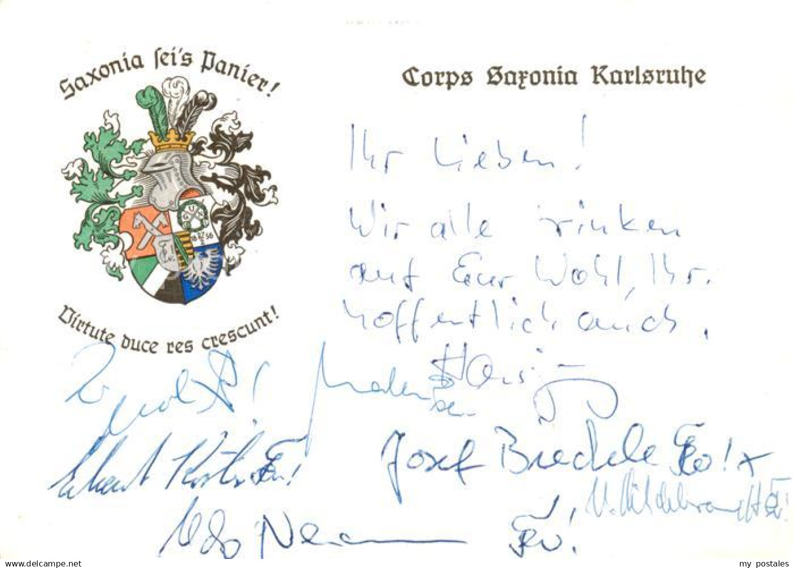 Karlsruhe Baden Corps Saxonia Karlsruhe Wappen - Karlsruhe