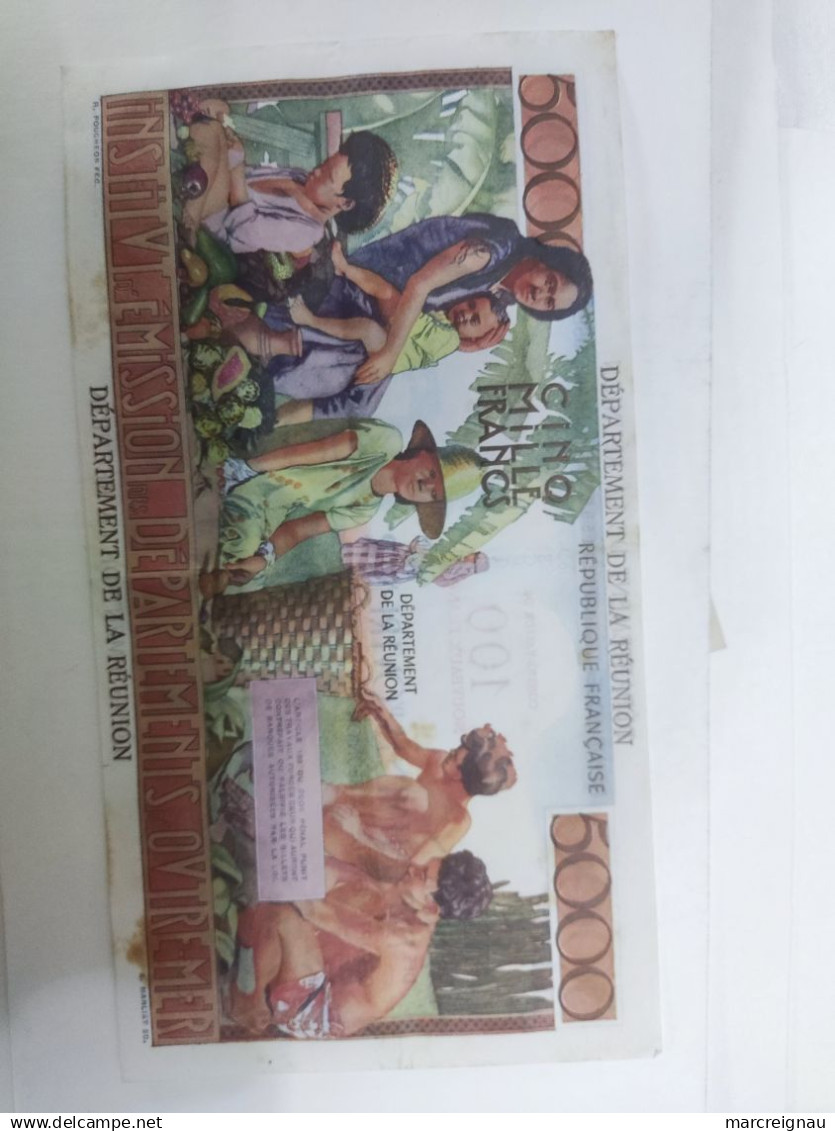 Billet 5000 francs contre valeur 100 nouveau francs - numéro 003241598
