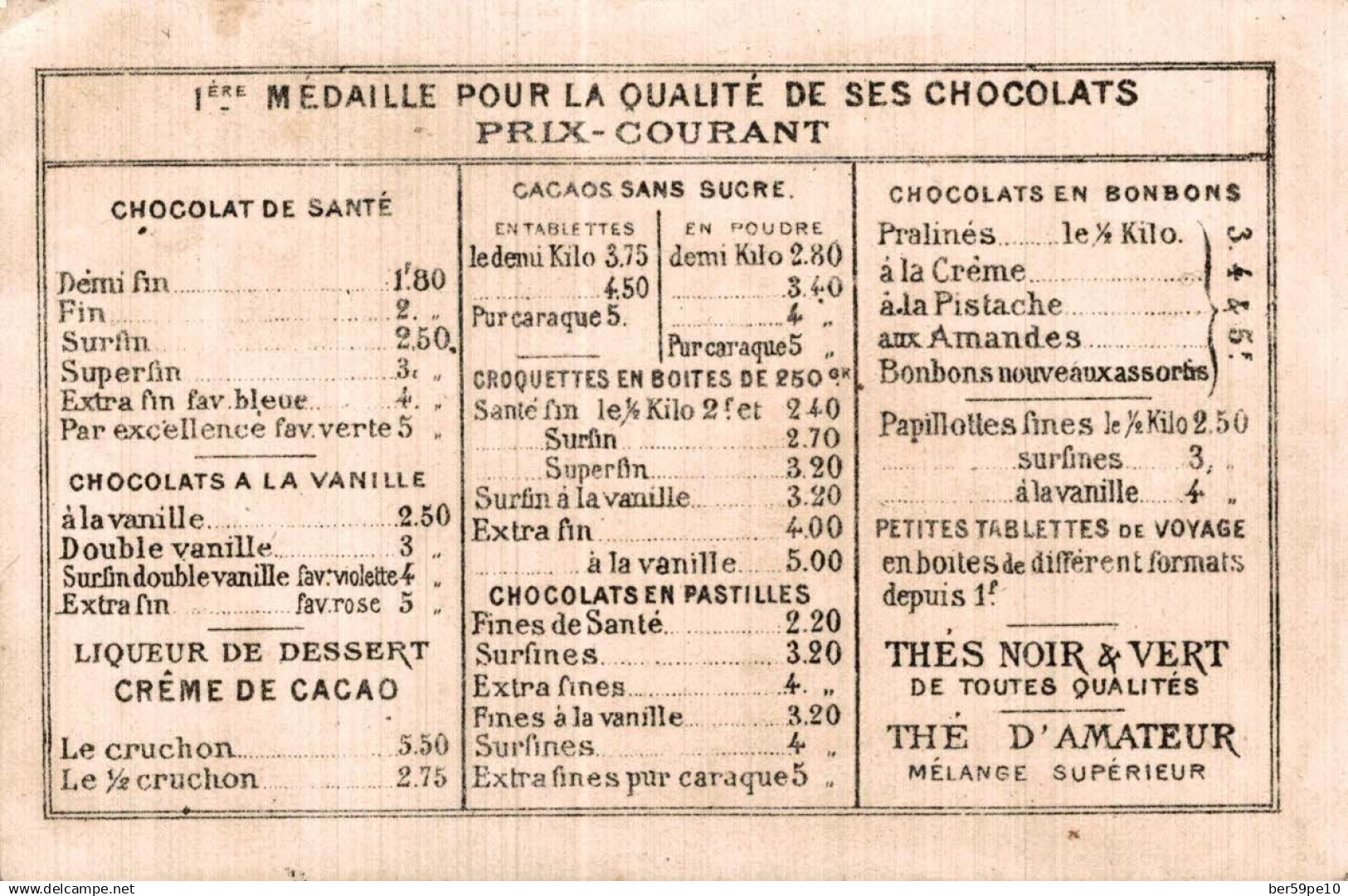 CHROMO CHOCOLAT IBLED PARIS MONDICOURT / PECHE DES CREVETTES - Ibled