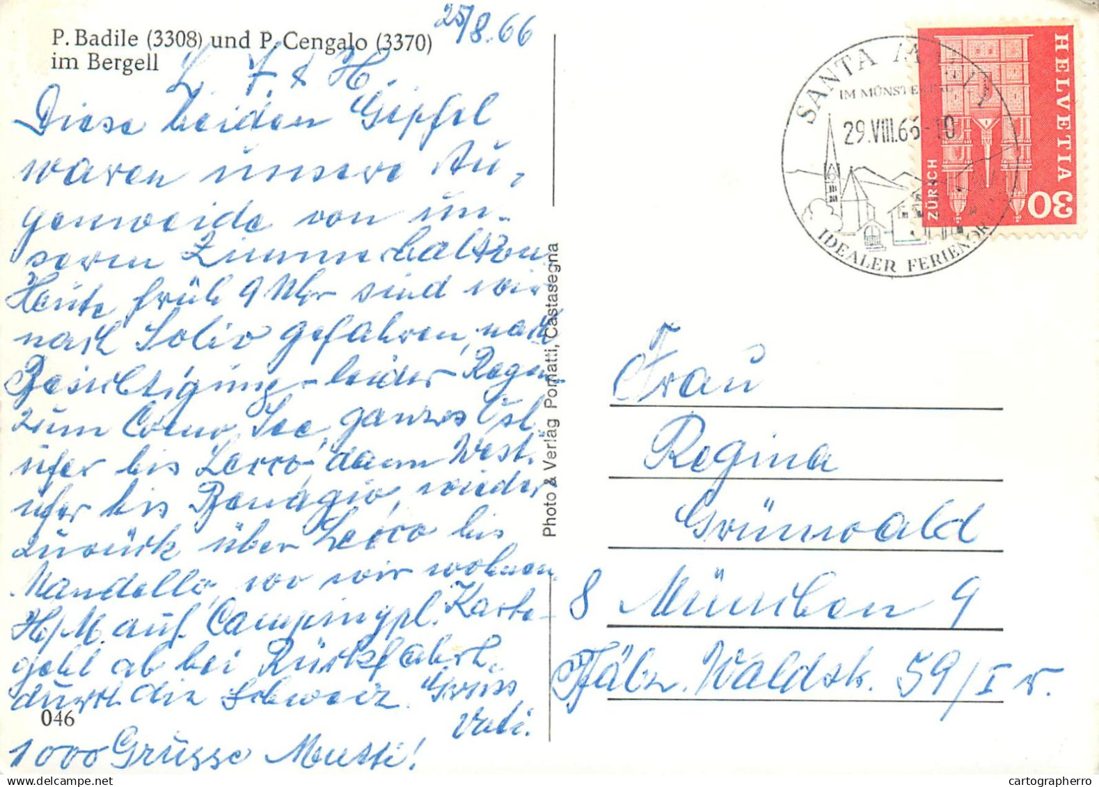 P. Badile Und P. Cengalo Im Bergell - Altri & Non Classificati