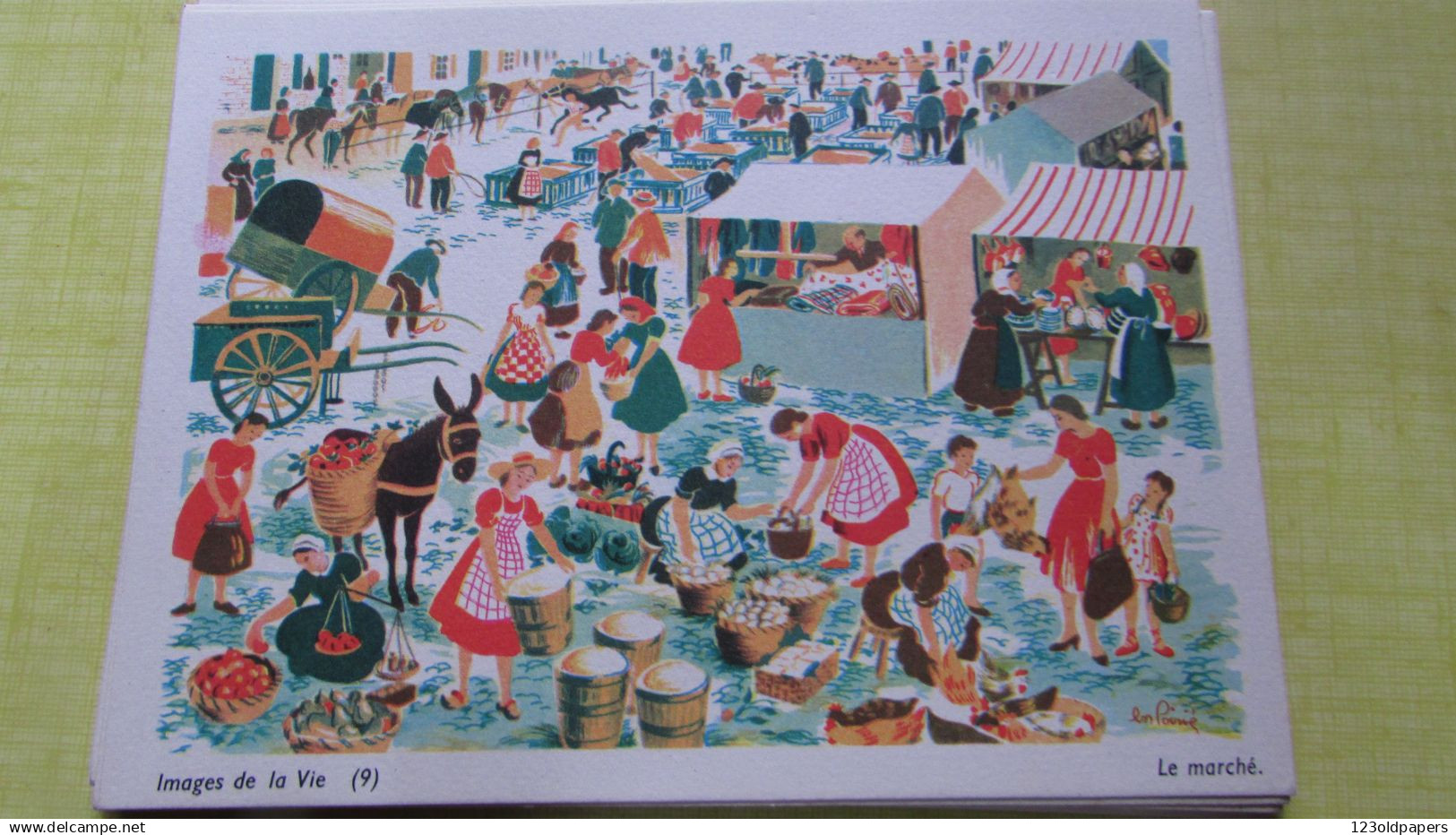 ILLUSTRE HELENE POIRIE LN 20 COMPOSITIONS IMAGES DE LA VIE EN POCHETTE TBE COMPLET SCOLAIRE IMAGE