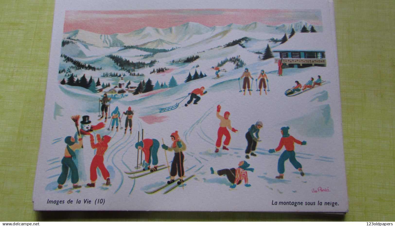 ILLUSTRE HELENE POIRIE LN 20 COMPOSITIONS IMAGES DE LA VIE EN POCHETTE TBE COMPLET SCOLAIRE IMAGE