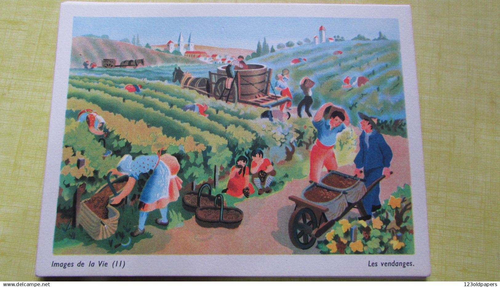 ILLUSTRE HELENE POIRIE LN 20 COMPOSITIONS IMAGES DE LA VIE EN POCHETTE TBE COMPLET SCOLAIRE IMAGE