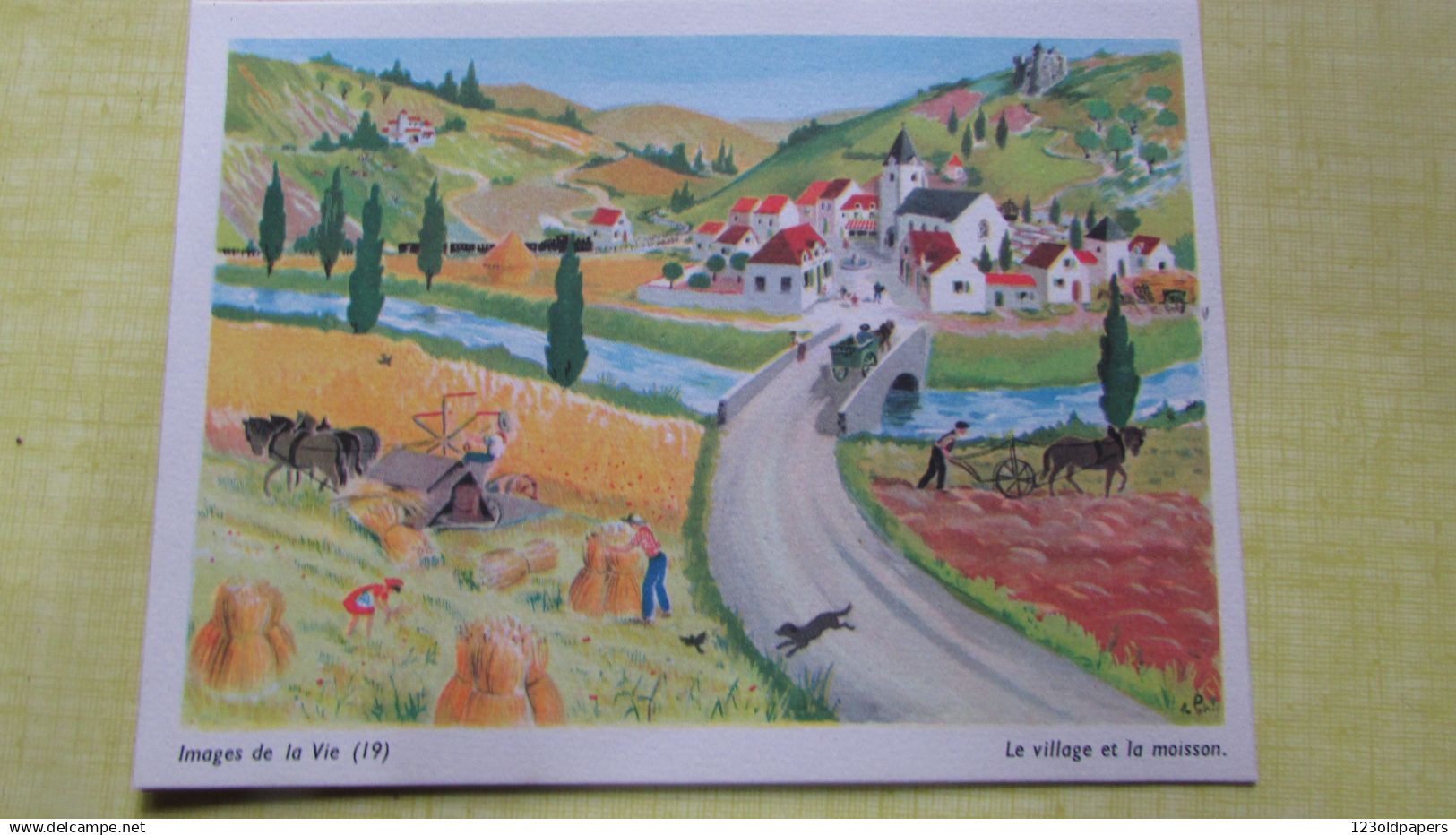 ILLUSTRE HELENE POIRIE LN 20 COMPOSITIONS IMAGES DE LA VIE EN POCHETTE TBE COMPLET SCOLAIRE IMAGE