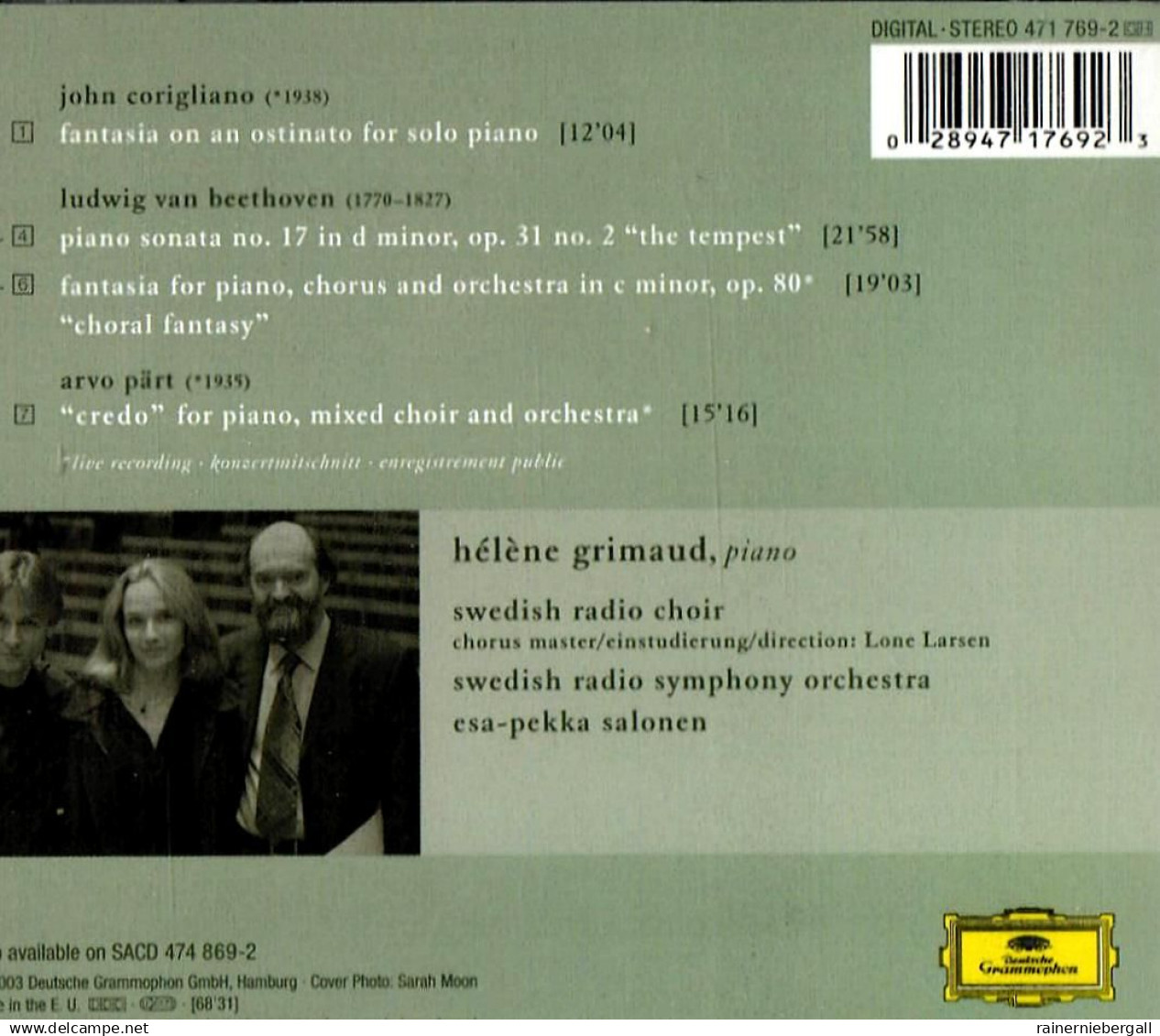 CD 72: Credo - HÉLÈNE GRIMAUD - Classique