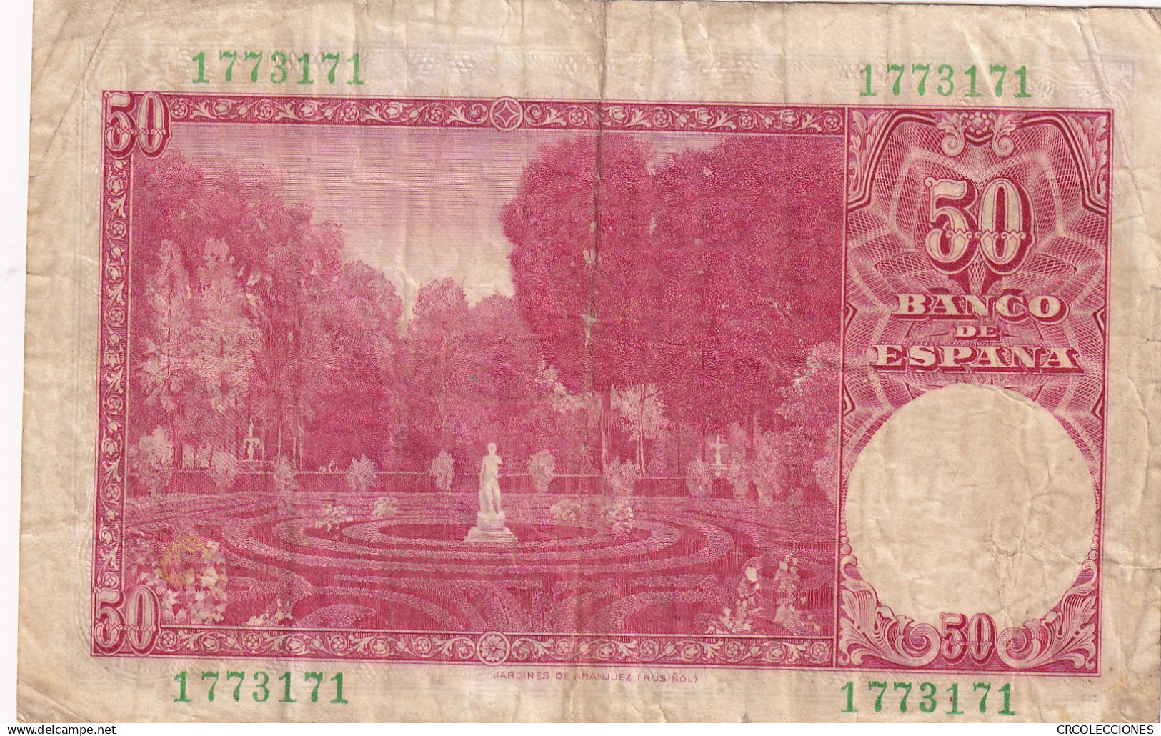 CRBS2410 BILLETE ESPAÑA 50 PESETAS 1951 SIN SERIE BC - Altri & Non Classificati