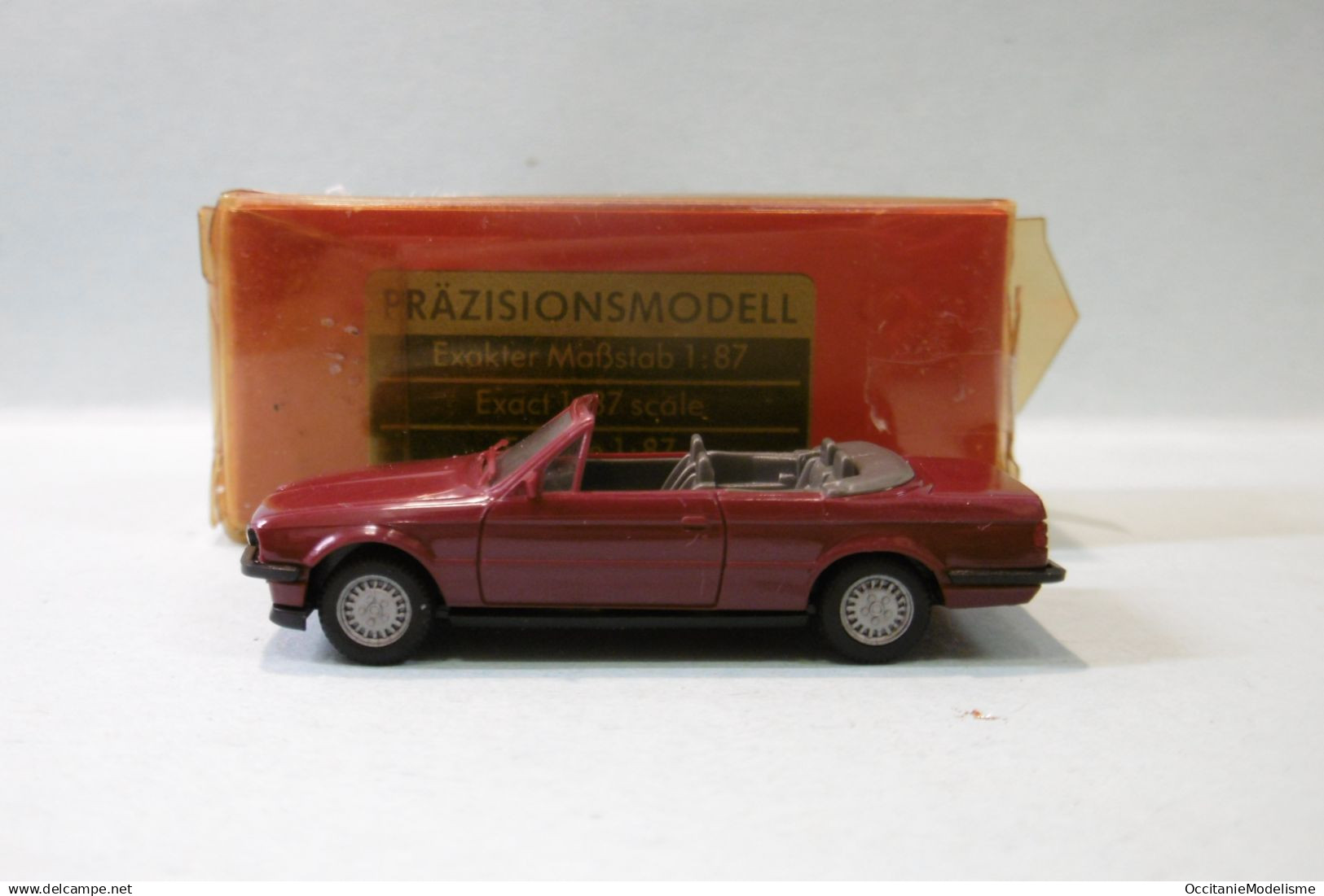 Herpa - BMW 325i E30 Série 3 Cabriolet Bordeaux BO HO 1/87 - Strassenfahrzeuge