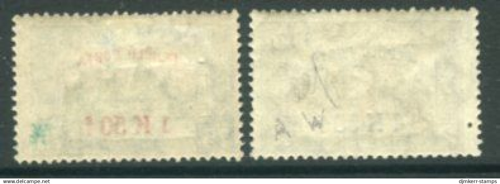 HUNGARY 1918 Airmail Overprint Set Of 2 LHM / **.  Michel 210-11 - Ungebraucht