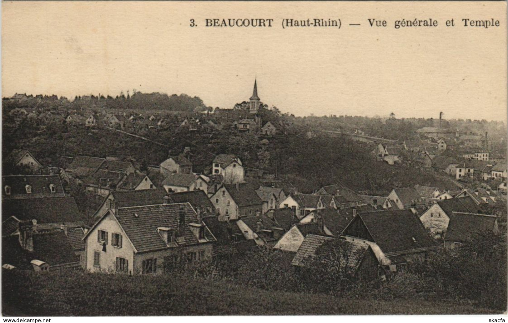 CPA BEAUCOURT Vue Generale Et Temple (805973) - Beaucourt