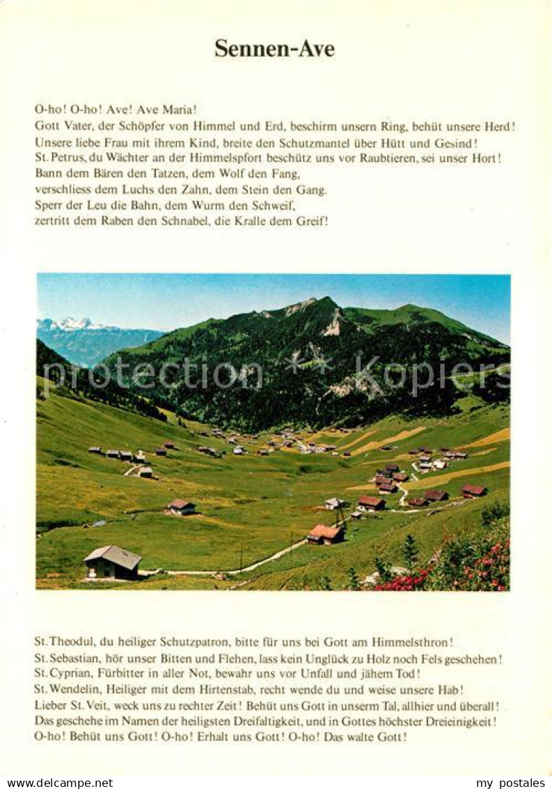 Liechtenstein  Sennen Ave Betruf Der Aelpler Im Fuerstentum Liechtenstein - Liechtenstein