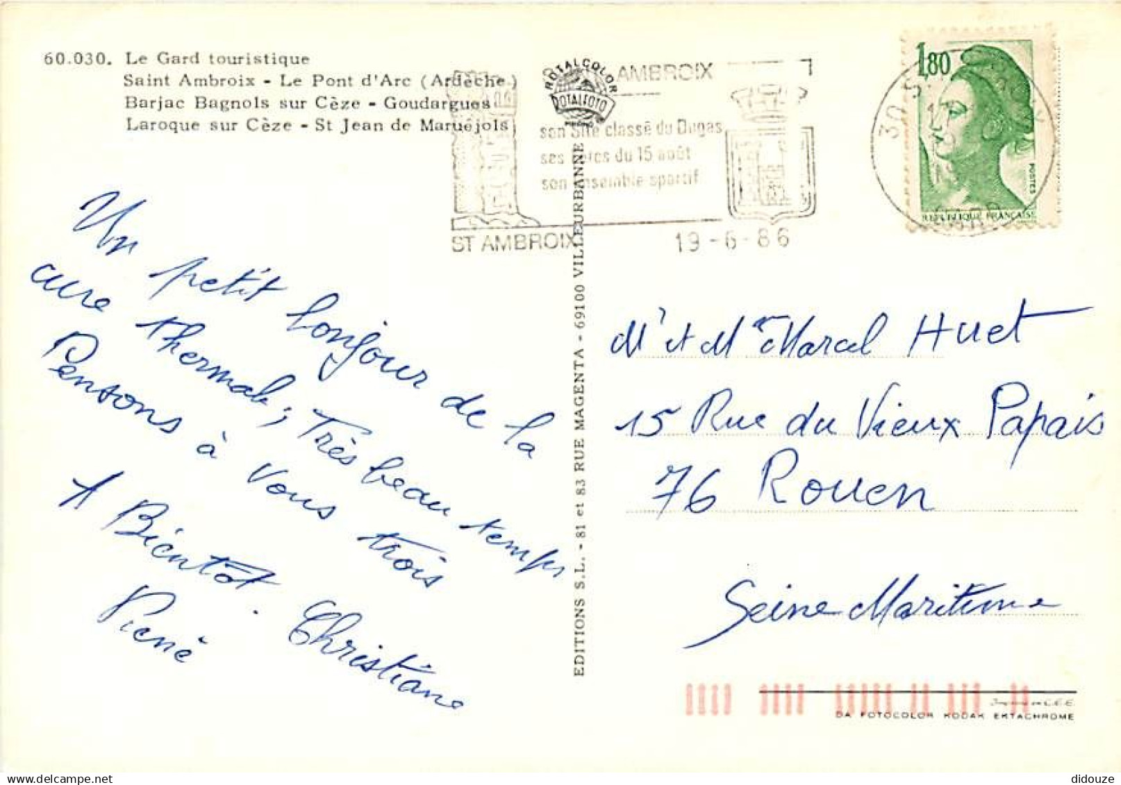 30 - Gard - Multivues - Flamme Postale De Saint Ambroix - CPM - Voir Scans Recto-Verso - Autres & Non Classés